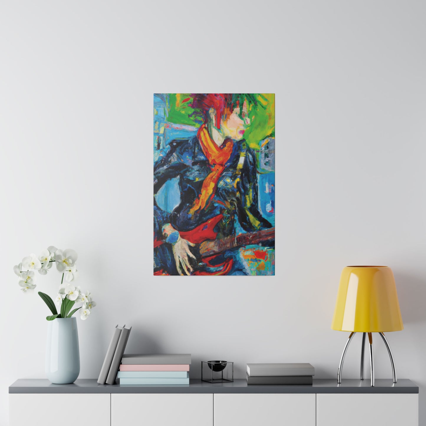 935O - Rockstar Oil Painting Style Print | Poster | Home Decor | Wall Art | Music Art | Canvas