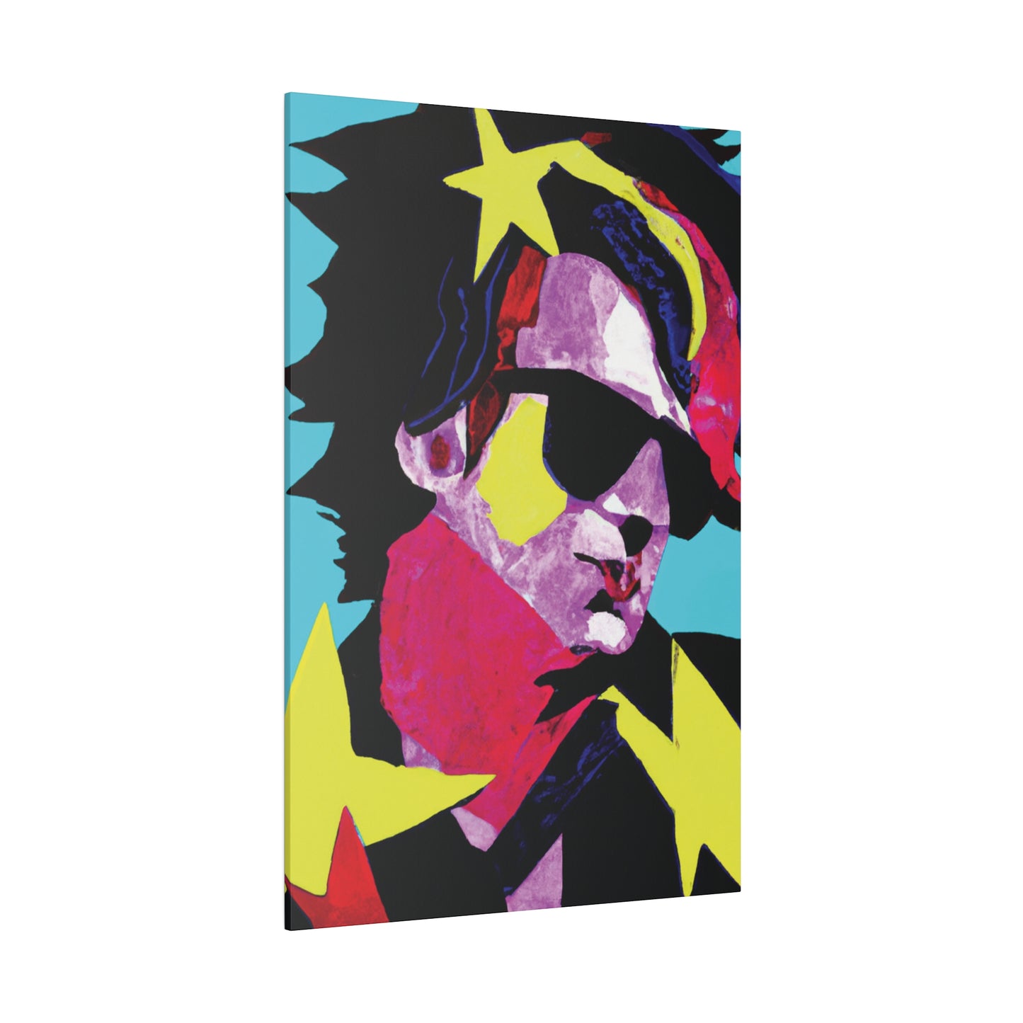 6749z - Rockstar Painting Print | Face | Abstract | Poster | Home Decor | Wall Art | Music Art | Canvas