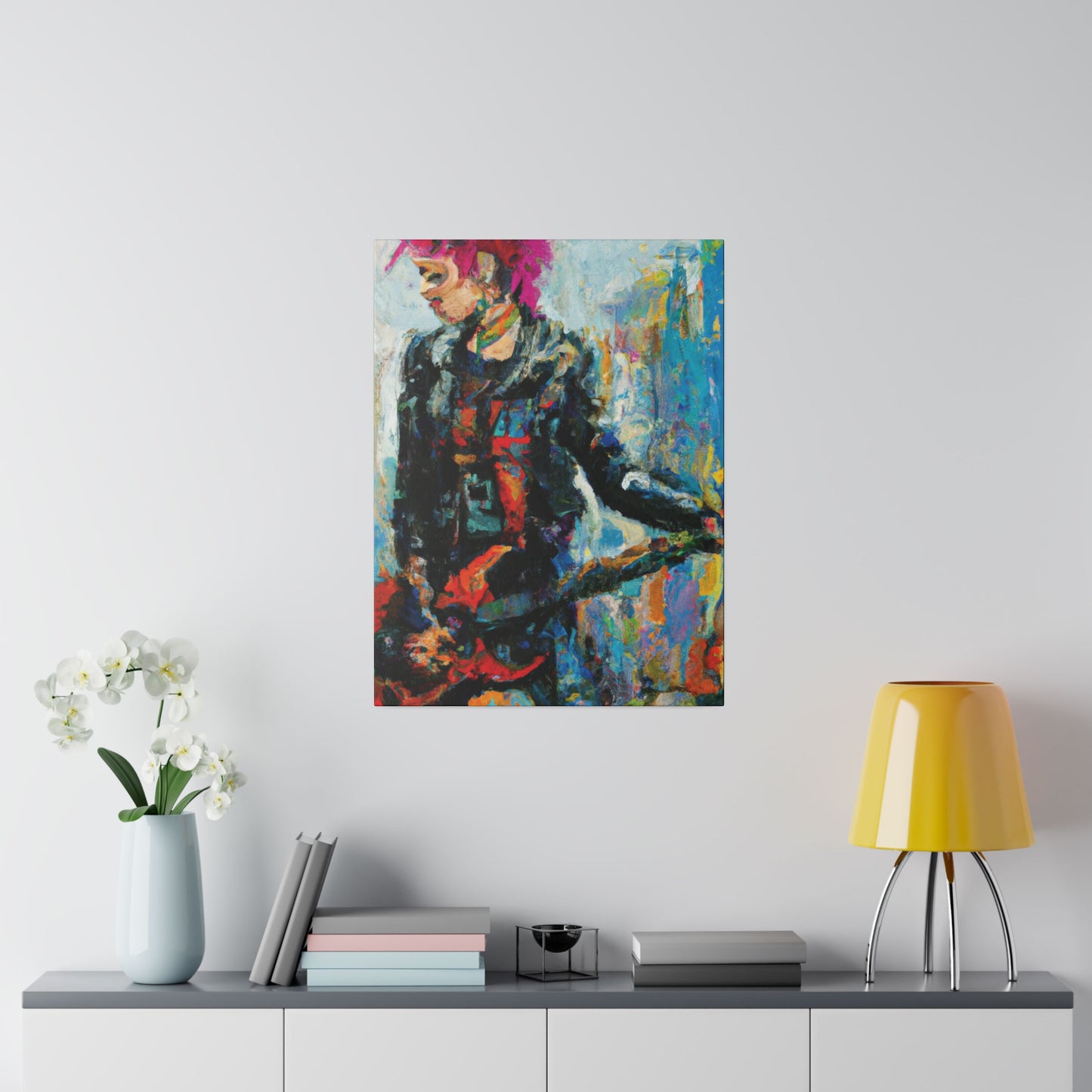 5258U - Rockstar Oil Painting Style Print | Poster | Home Decor | Wall Art | Music Art | Canvas