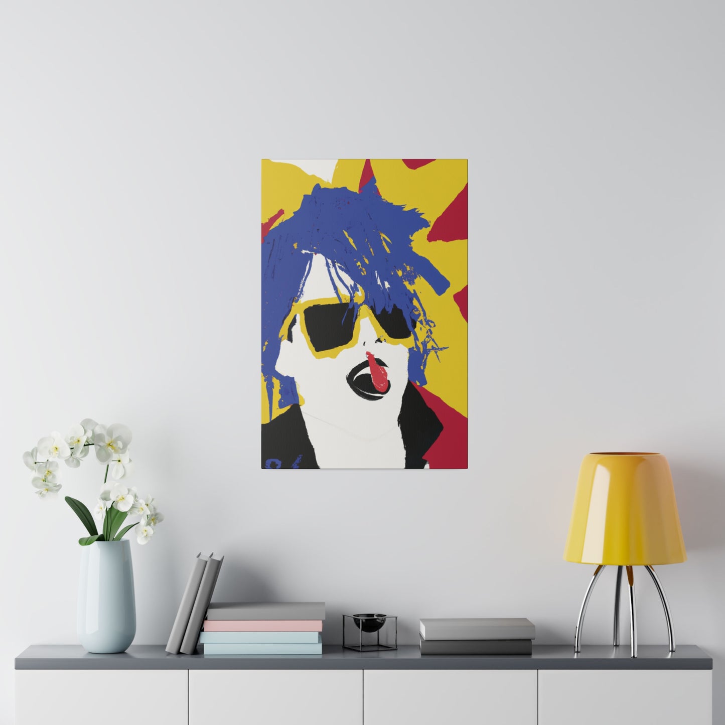 3157P - Rockstar Painting Print | Face | Abstract | Poster | Home Decor | Wall Art | Music Art | Canvas