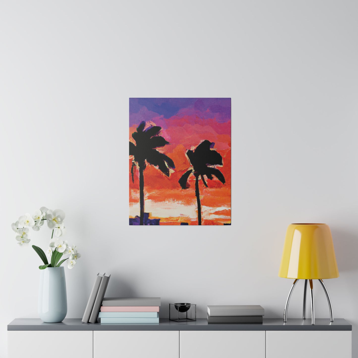 3243X - Miami Beach Sunset Painting Print | Miami | Beach | Sunset | Poster | Home Decor | Wall Art | Canvas