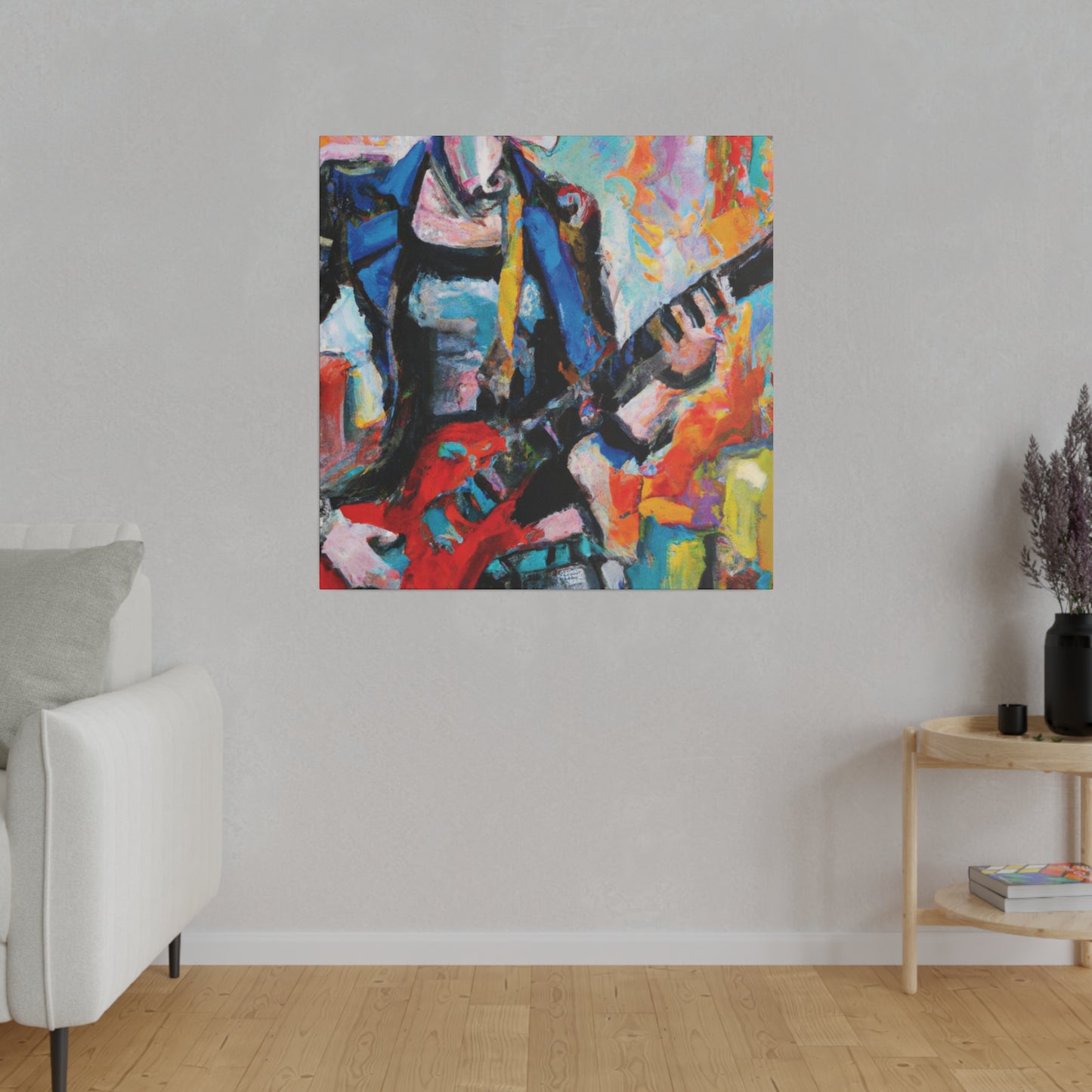 3278V - Rockstar Oil Painting Style Print | Poster | Home Decor | Wall Art | Music Art | Canvas