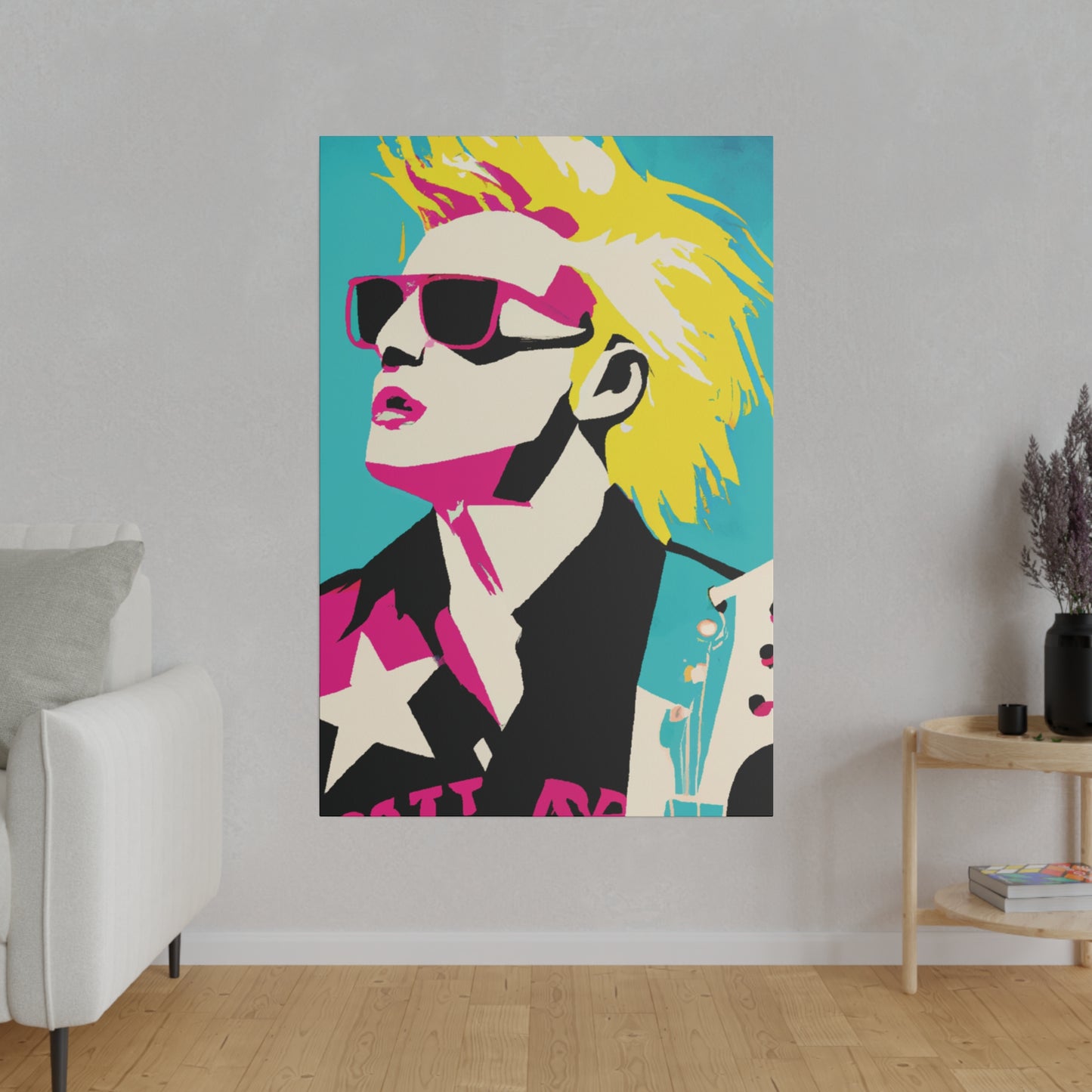 7309X - Rockstar Painting Print | Face | Abstract | Poster | Home Decor | Wall Art | Music Art | Canvas