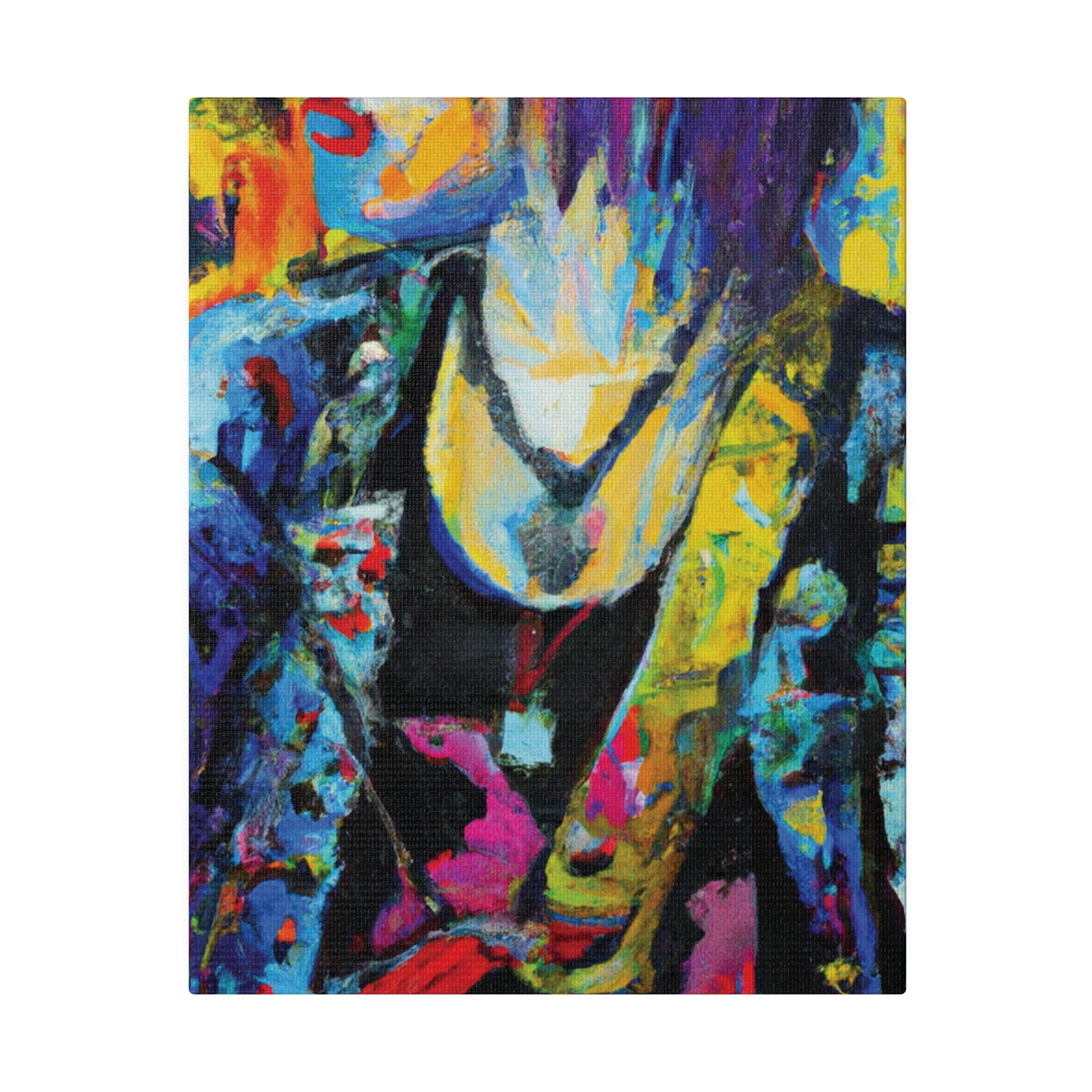 9756Z - Rockstar Oil Painting Style Print | Poster | Home Decor | Wall Art | Music Art | Canvas