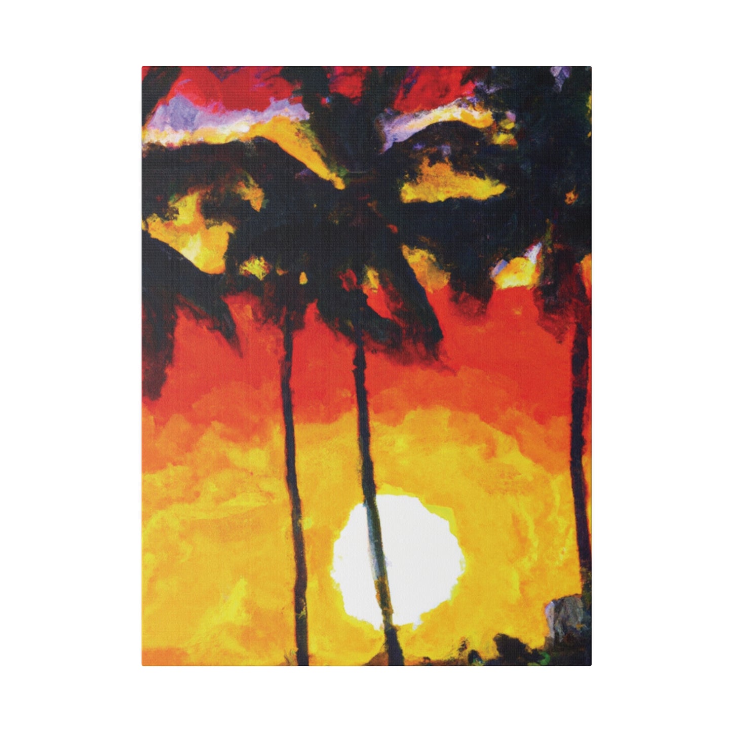 6973R - Miami Beach Sunset Painting Print | Miami | Beach | Sunset | Poster | Home Decor | Wall Art | Canvas