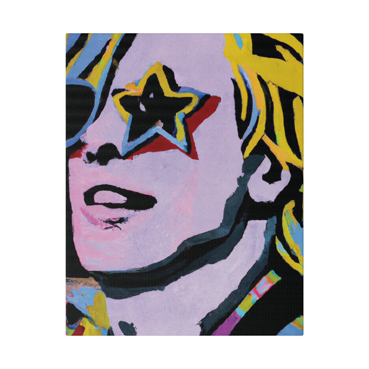 5027F - Rockstar Painting Print | Face | Abstract | Poster | Home Decor | Wall Art | Music Art | Canvas