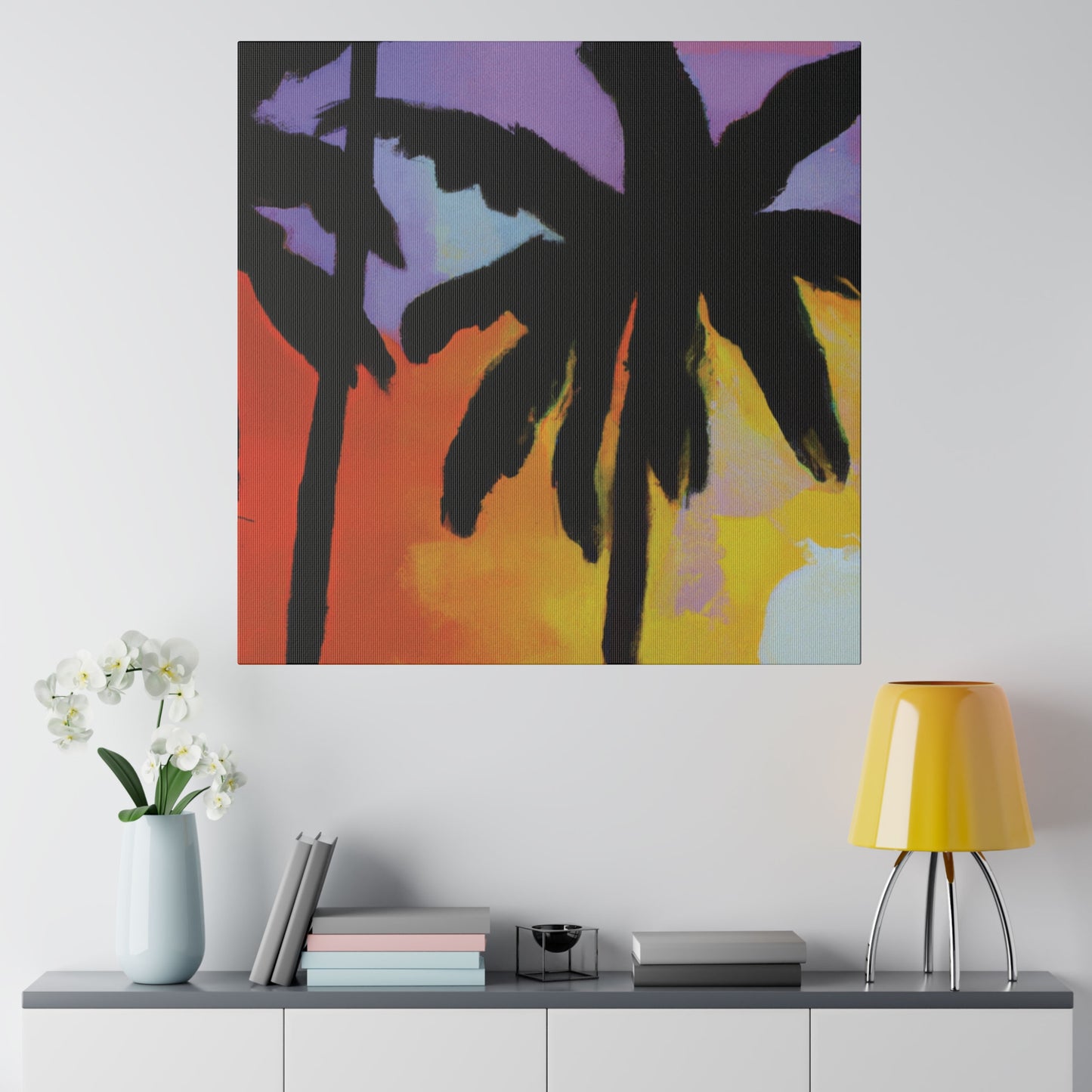 8594V - Miami Beach Sunset Painting Print | Miami | Beach | Sunset | Poster | Home Decor | Wall Art | Canvas