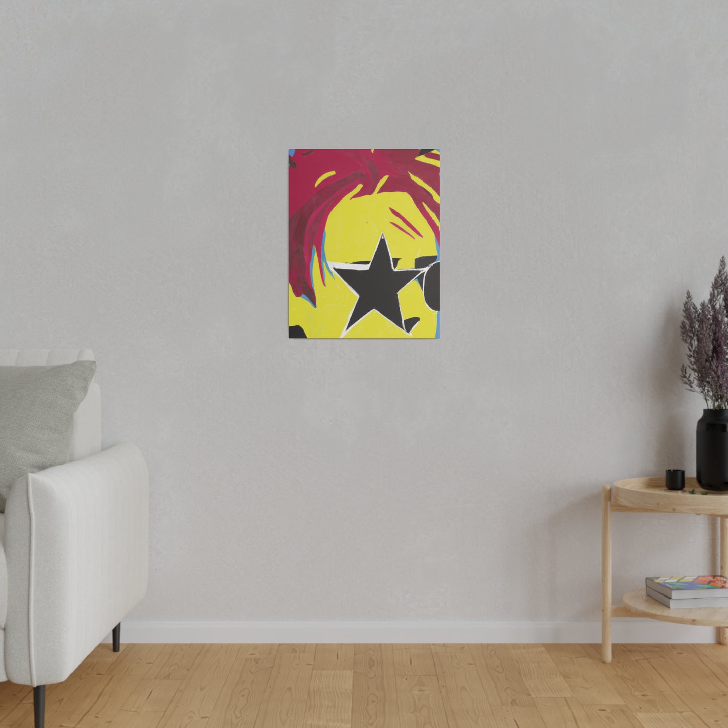 5063P - Rockstar Painting Print | Face | Abstract | Poster | Home Decor | Wall Art | Music Art | Canvas