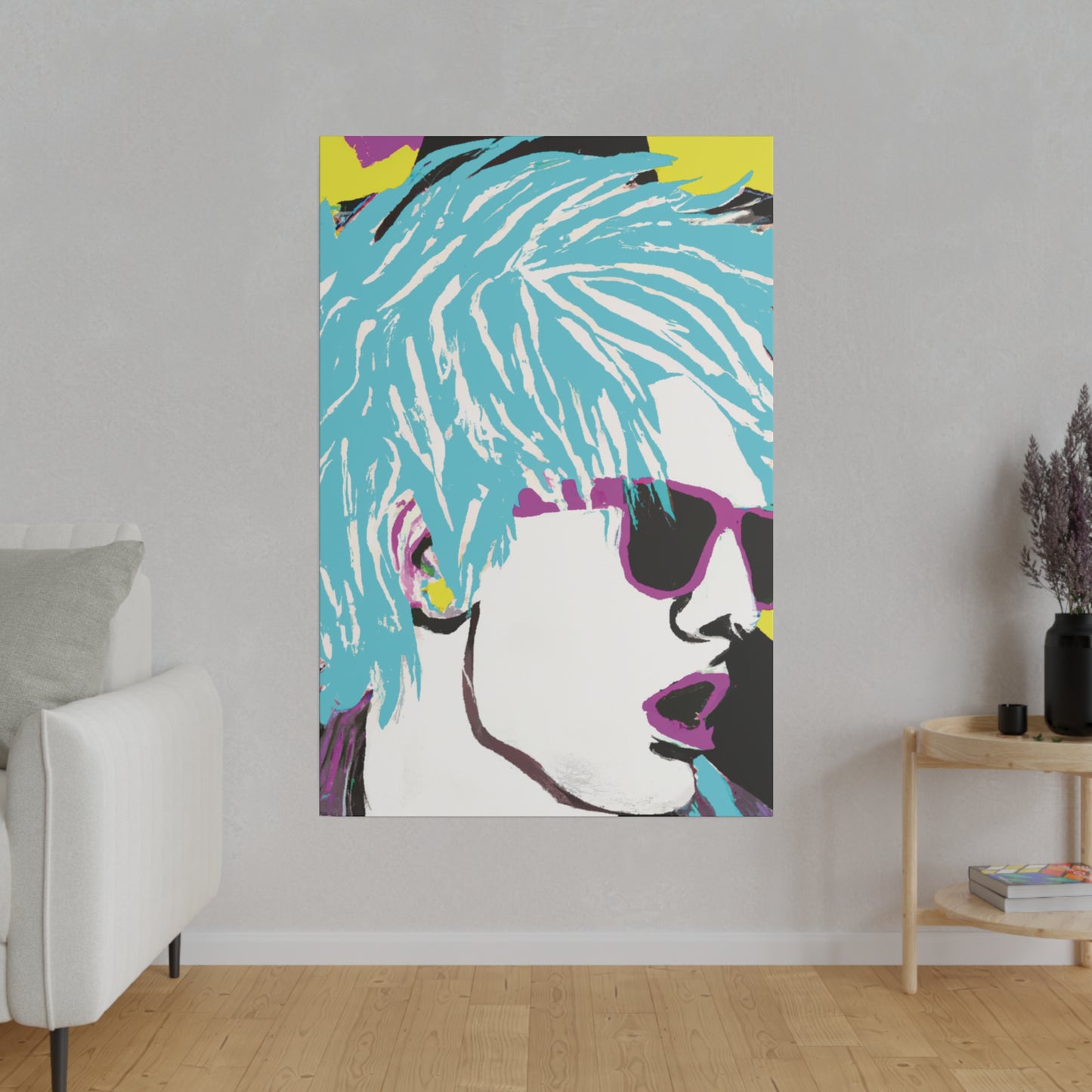 5802P - Rockstar Painting Print | Face | Abstract | Poster | Home Decor | Wall Art | Music Art | Canvas