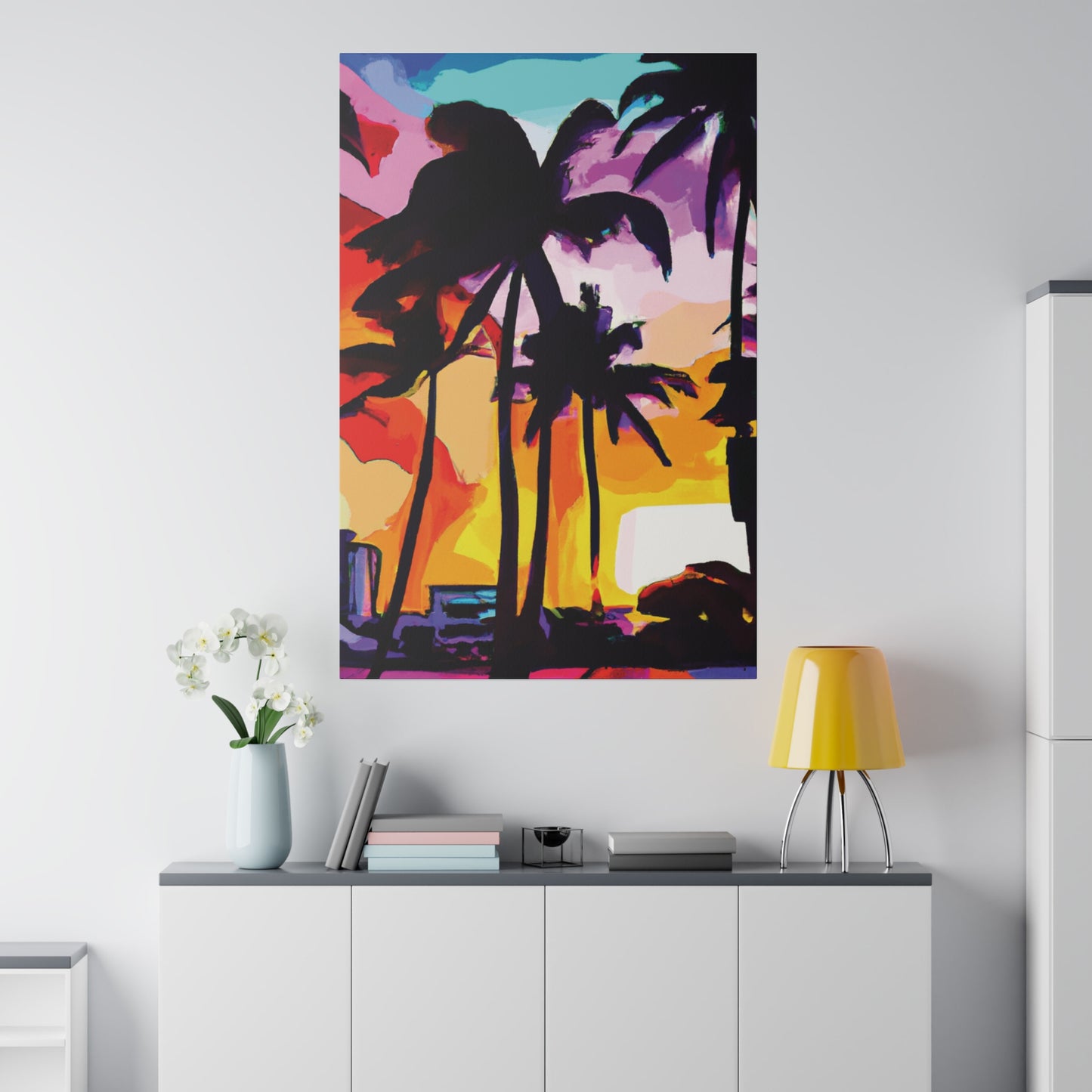 3987G - Miami Beach Sunset Painting Print | Miami | Beach | Sunset | Poster | Home Decor | Wall Art | Canvas