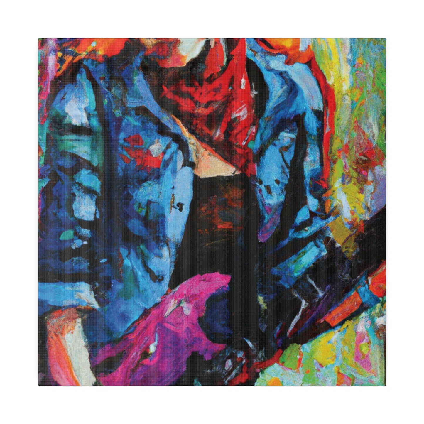 9531Q - Rockstar Oil Painting Style Print | Poster | Home Decor | Wall Art | Music Art | Canvas