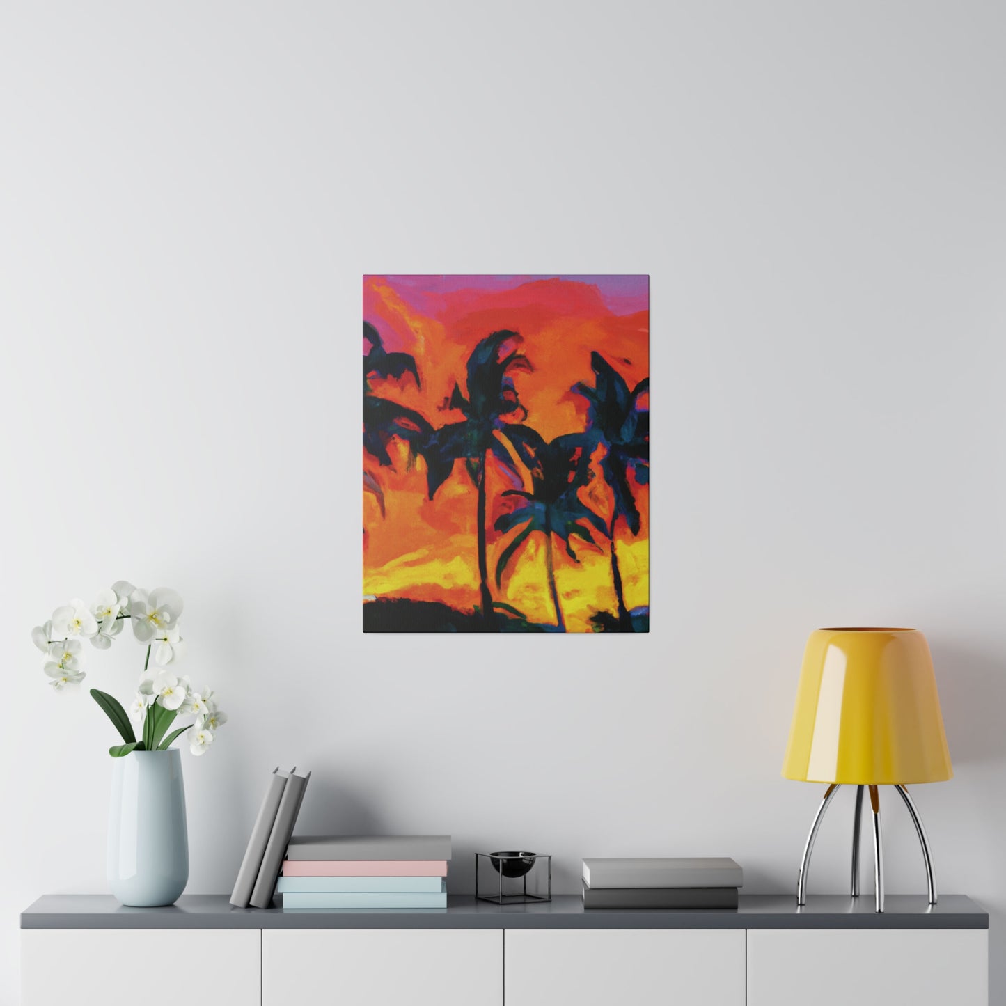 7487R - Miami Beach Sunset Painting Print | Miami | Beach | Sunset | Poster | Home Decor | Wall Art | Canvas