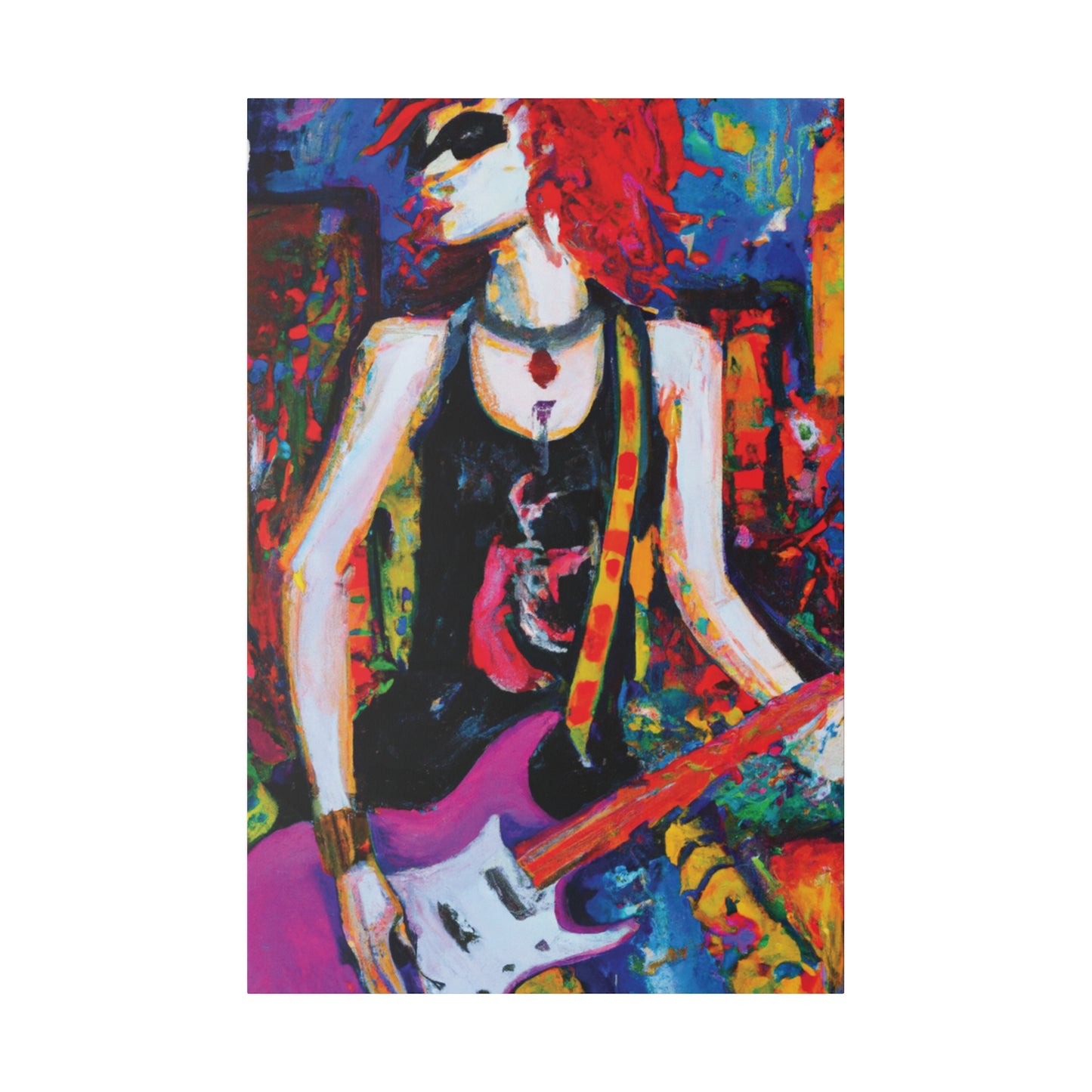 9648D - Rockstar Oil Painting Style Print | Poster | Home Decor | Wall Art | Music Art | Canvas