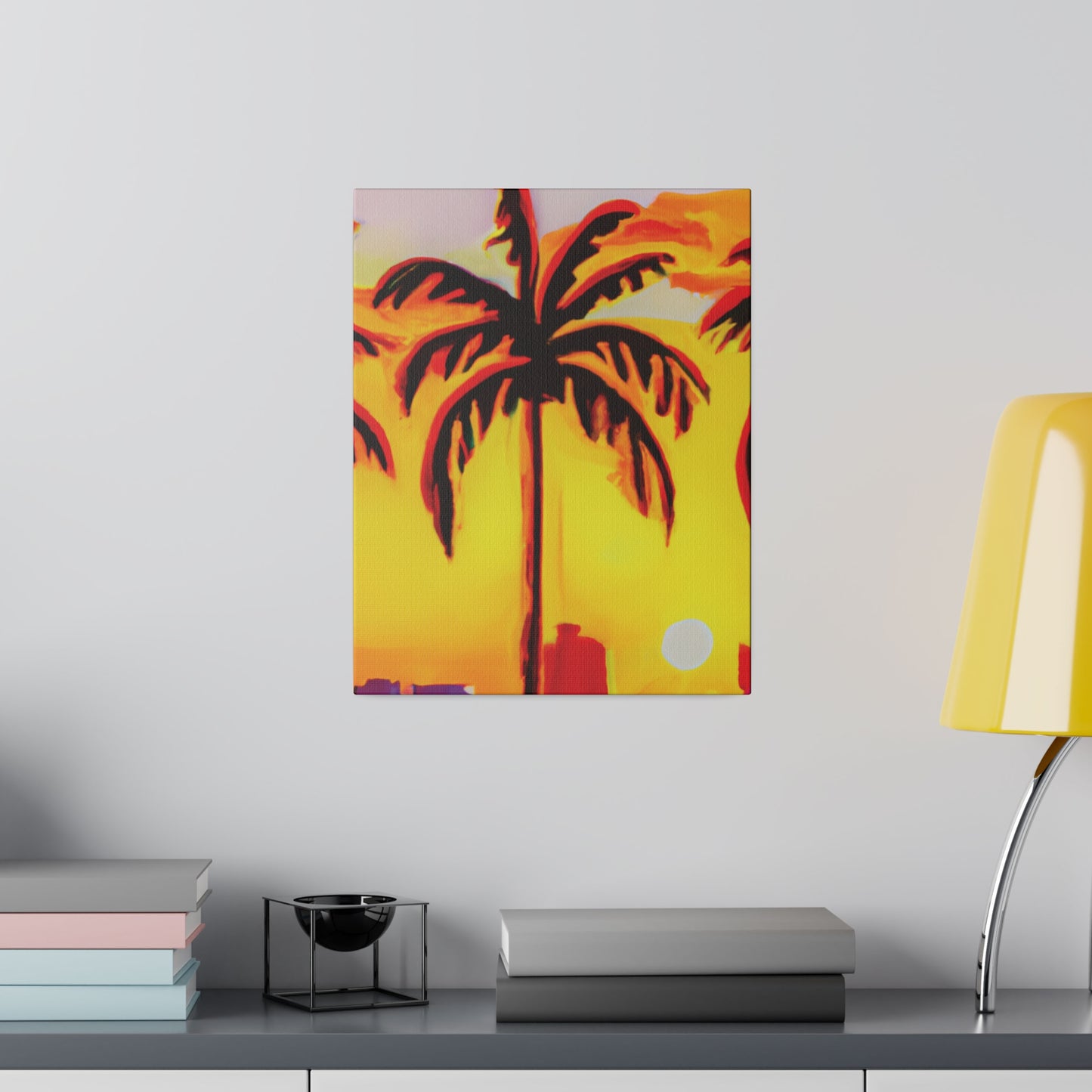 6539T - Miami Beach Sunset Painting Print | Miami | Beach | Sunset | Poster | Home Decor | Wall Art | Canvas