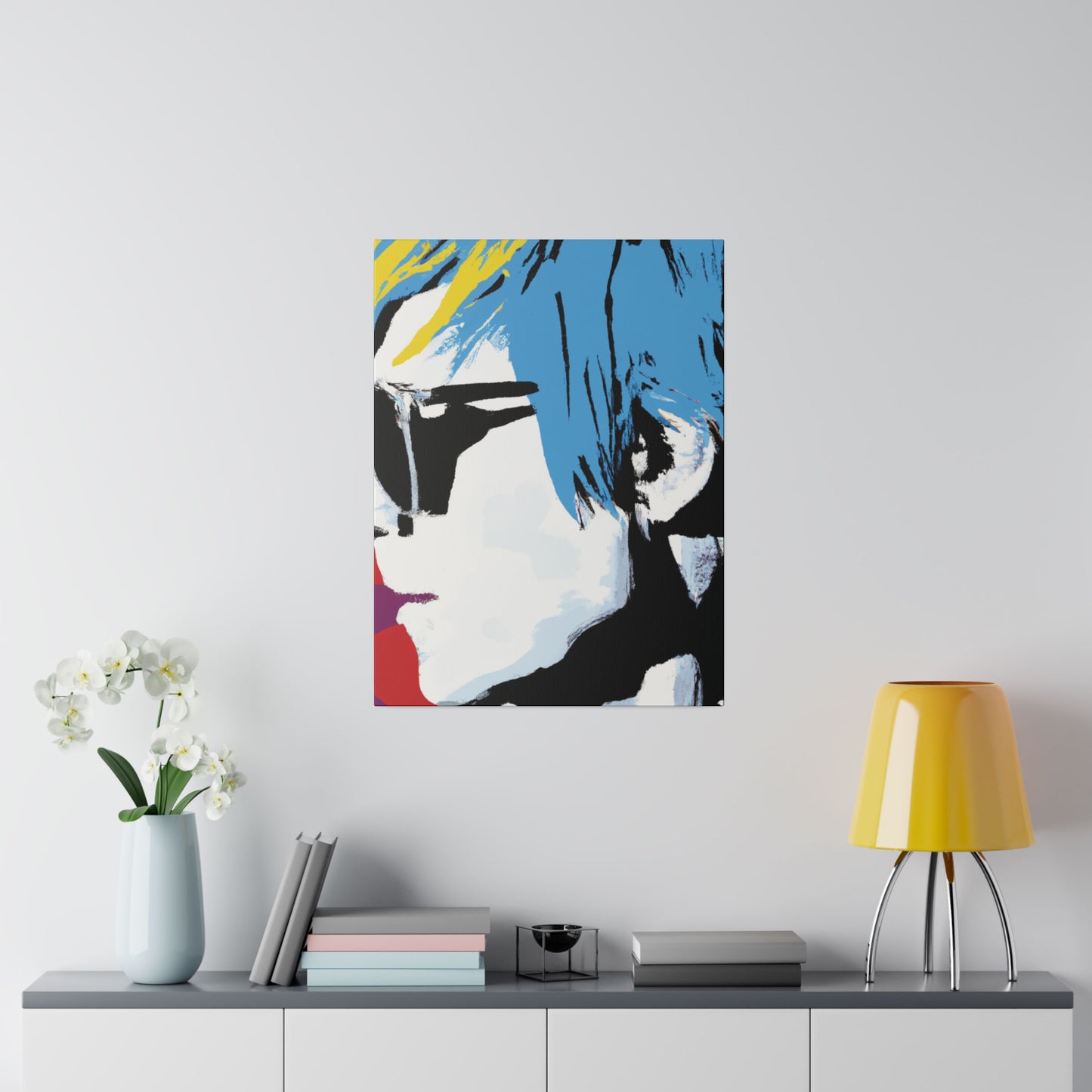 7456U - Rockstar Painting Print | Face | Abstract | Poster | Home Decor | Wall Art | Music Art | Canvas