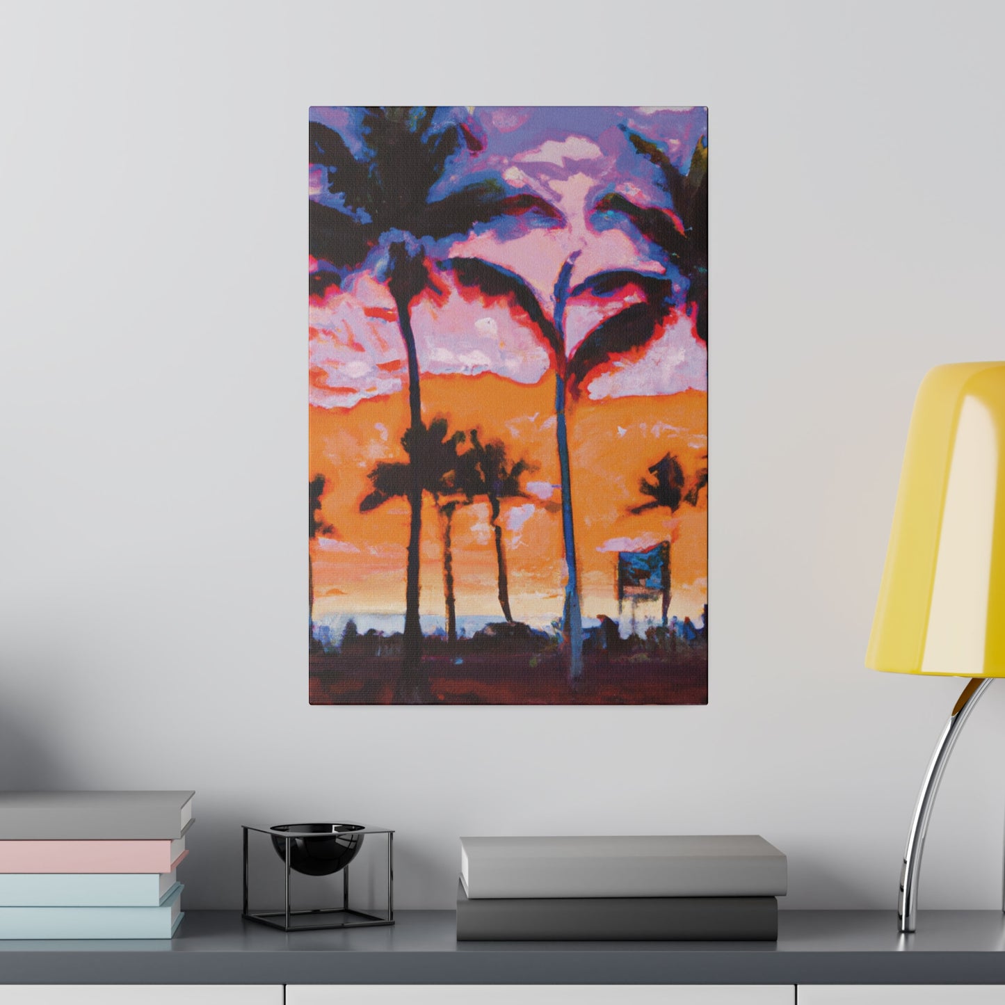 8373X - Miami Beach Sunset Painting Print | Miami | Beach | Sunset | Poster | Home Decor | Wall Art | Canvas