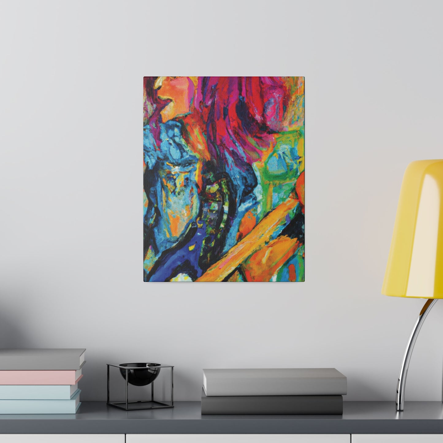 9483V - Rockstar Oil Painting Style Print | Poster | Home Decor | Wall Art | Music Art | Canvas