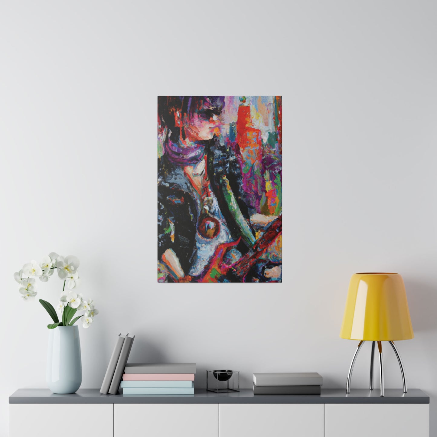 4532P - Rockstar Oil Painting Style Print | Poster | Home Decor | Wall Art | Music Art | Canvas