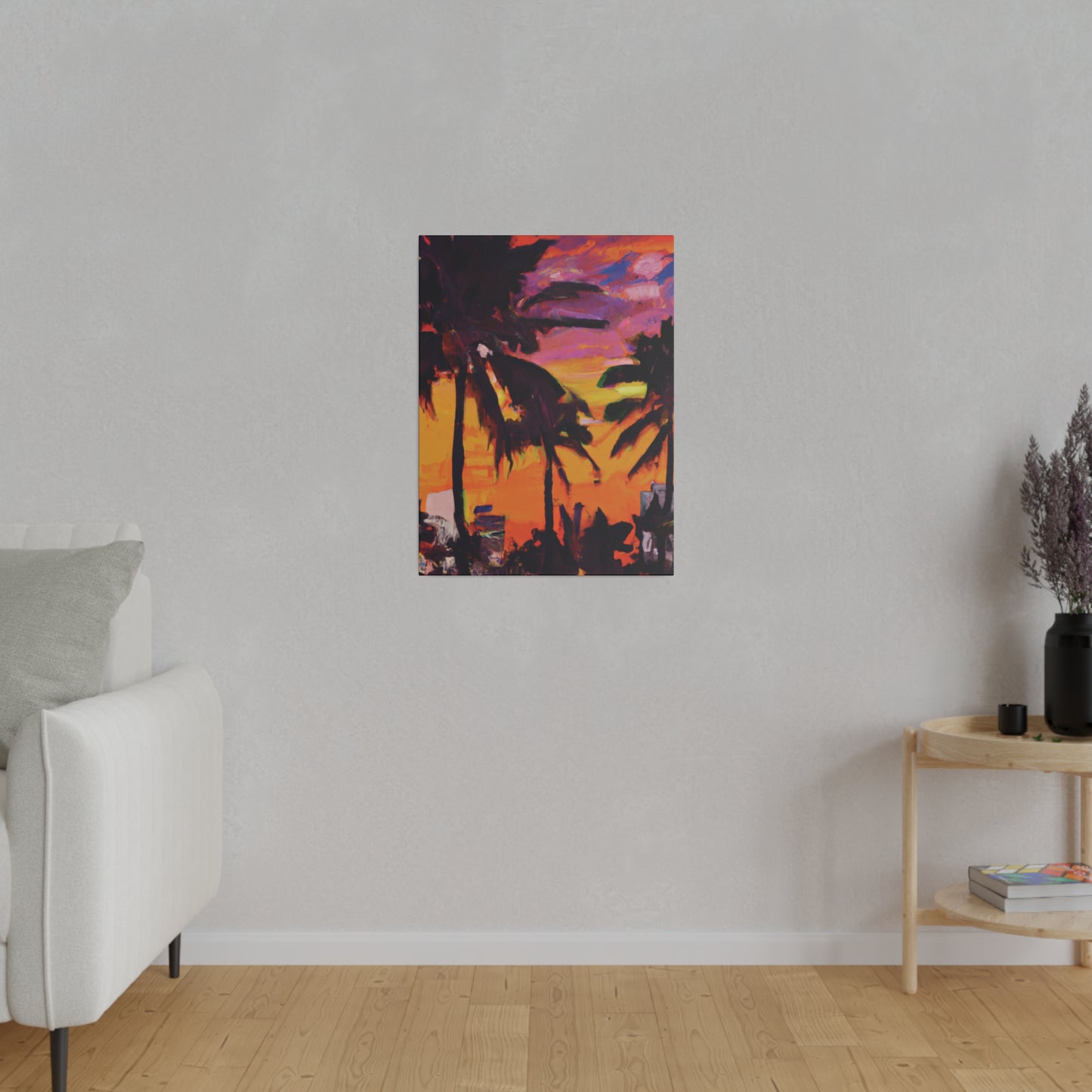 8409A - Miami Beach Sunset Painting Print | Miami | Beach | Sunset | Poster | Home Decor | Wall Art | Canvas