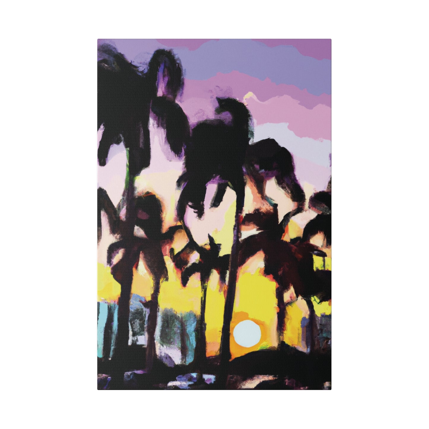 5231Y - Miami Beach Sunset Painting Print | Miami | Beach | Sunset | Poster | Home Decor | Wall Art | Canvas