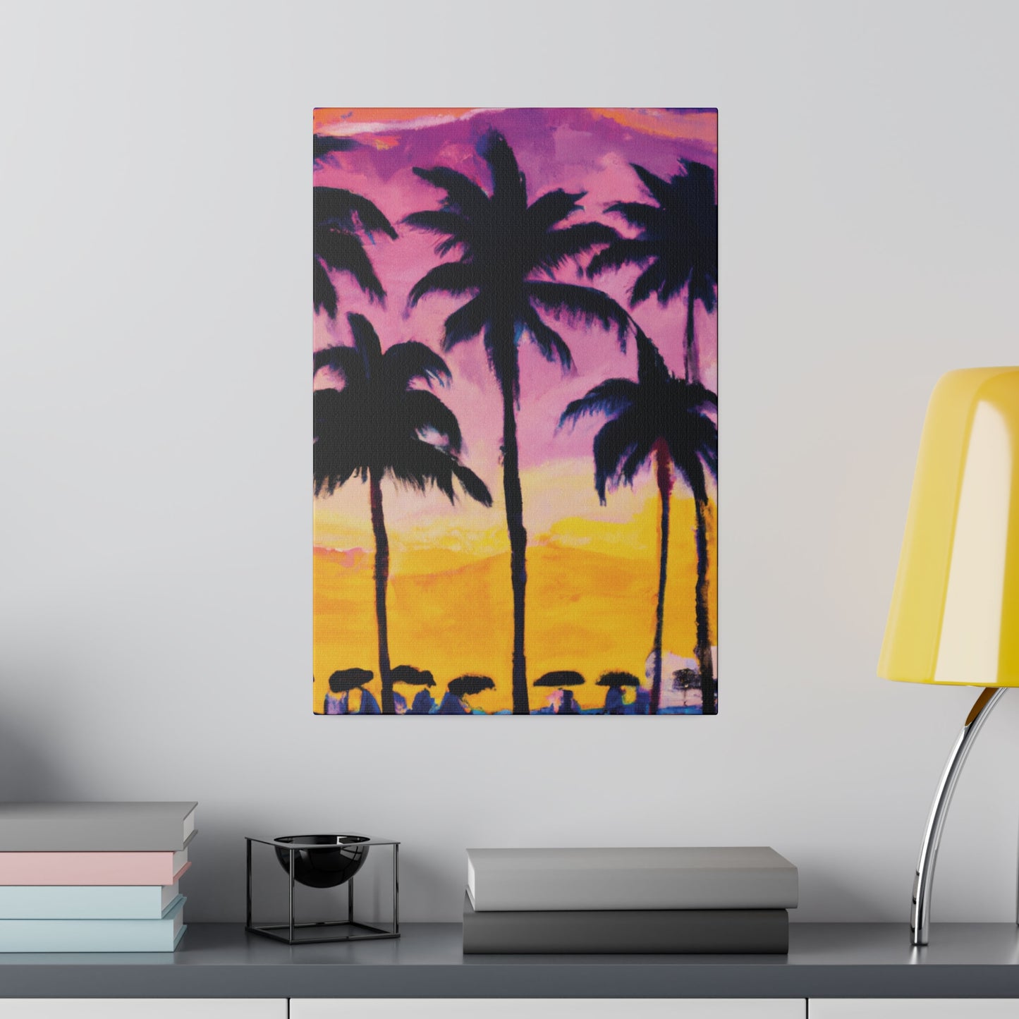 4102I - Miami Beach Sunset Painting Print | Miami | Beach | Sunset | Poster | Home Decor | Wall Art | Canvas