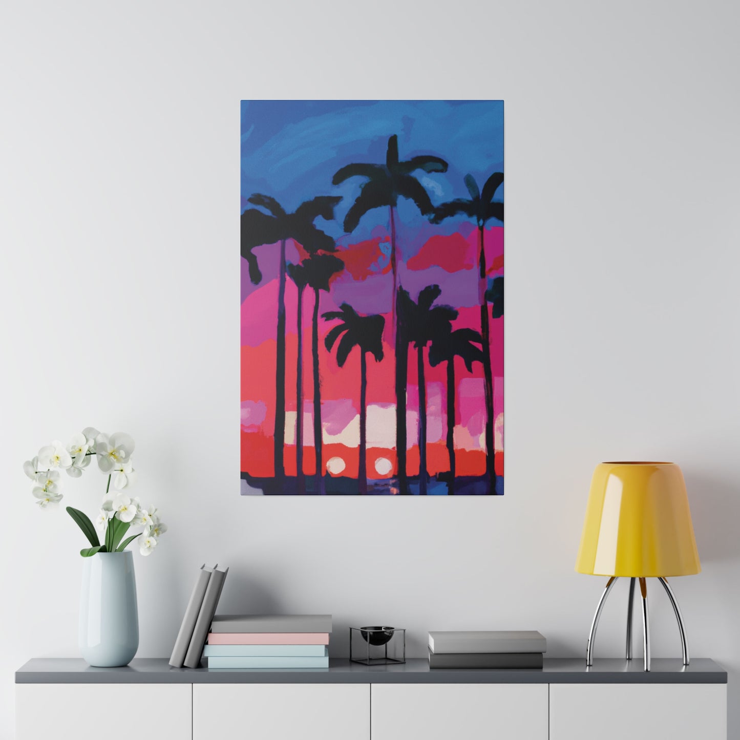 7245Y - Miami Beach Sunset Painting Print | Miami | Beach | Sunset | Poster | Home Decor | Wall Art | Canvas