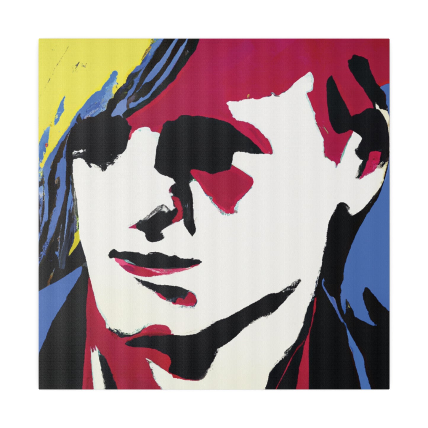 8246E - Rockstar Painting Print | Face | Abstract | Poster | Home Decor | Wall Art | Music Art | Canvas