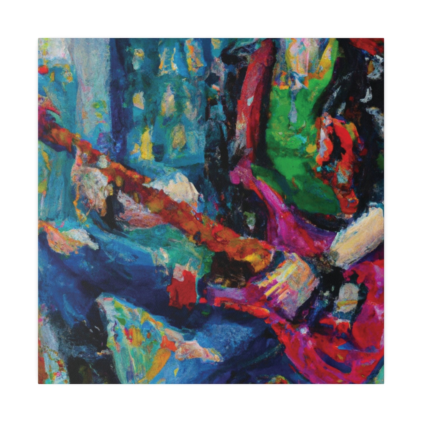 5937P - Rockstar Oil Painting Style Print | Poster | Home Decor | Wall Art | Music Art | Canvas