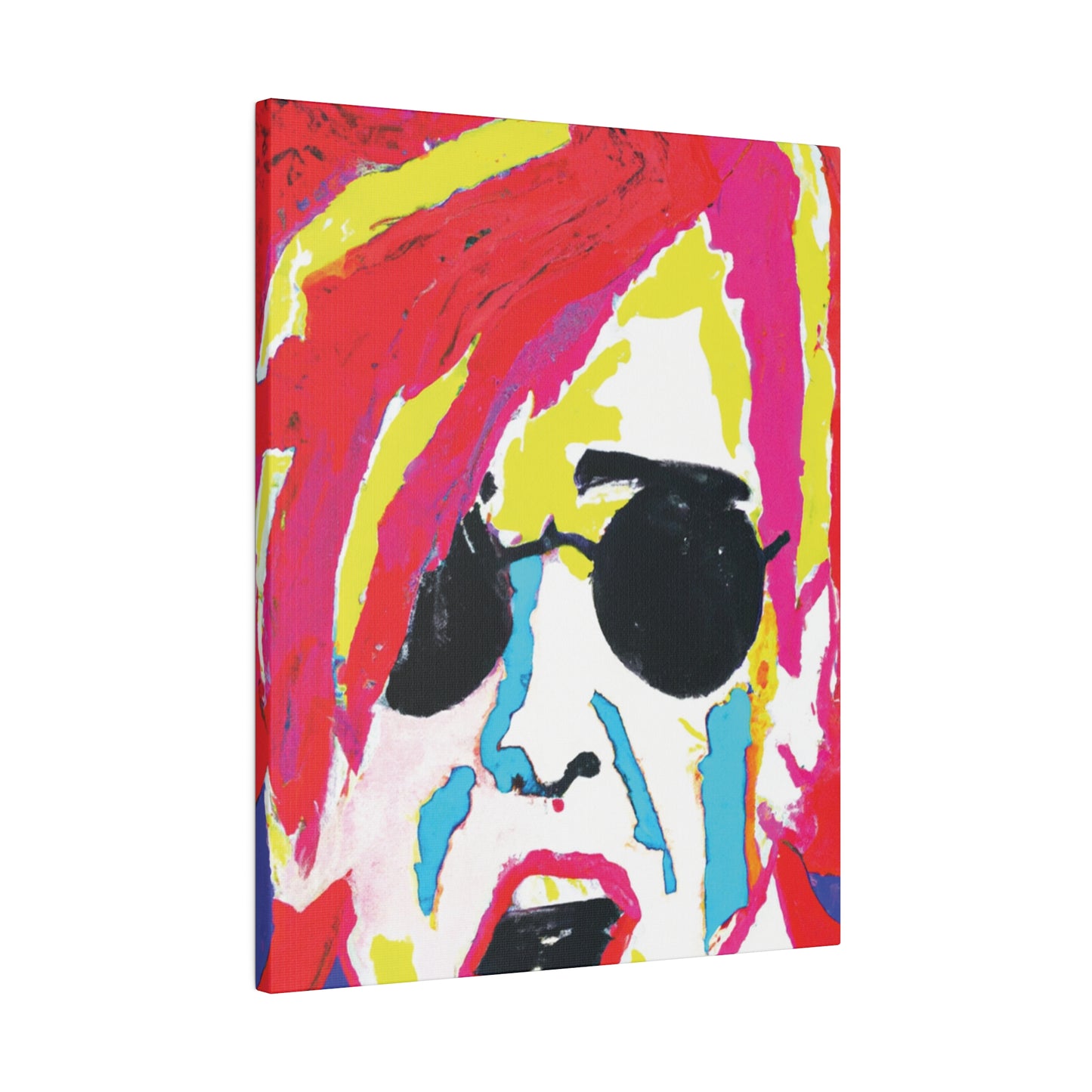 5397K - Rockstar Painting Print | Face | Abstract | Poster | Home Decor | Wall Art | Music Art | Canvas