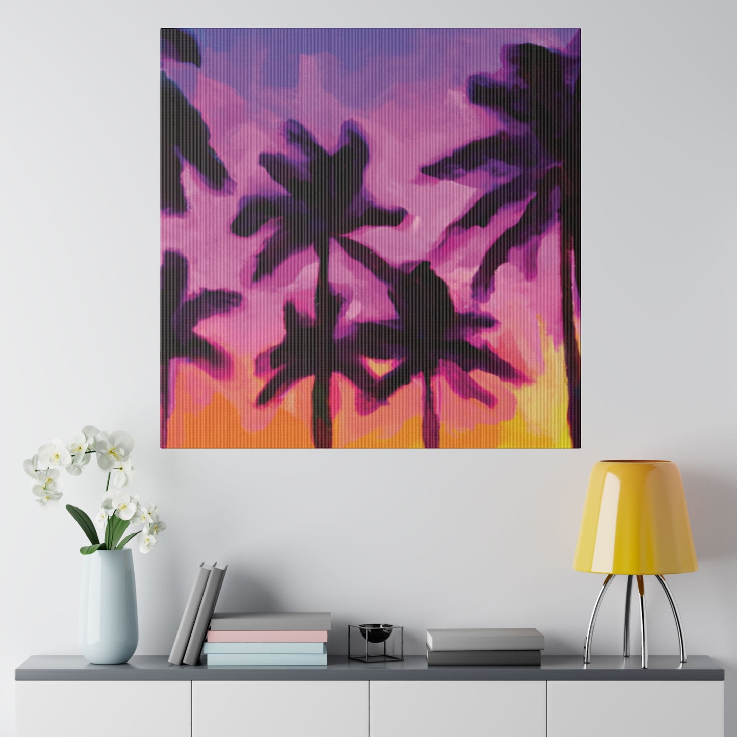 7395T - Miami Beach Sunset Painting Print | Miami | Beach | Sunset | Poster | Home Decor | Wall Art | Canvas