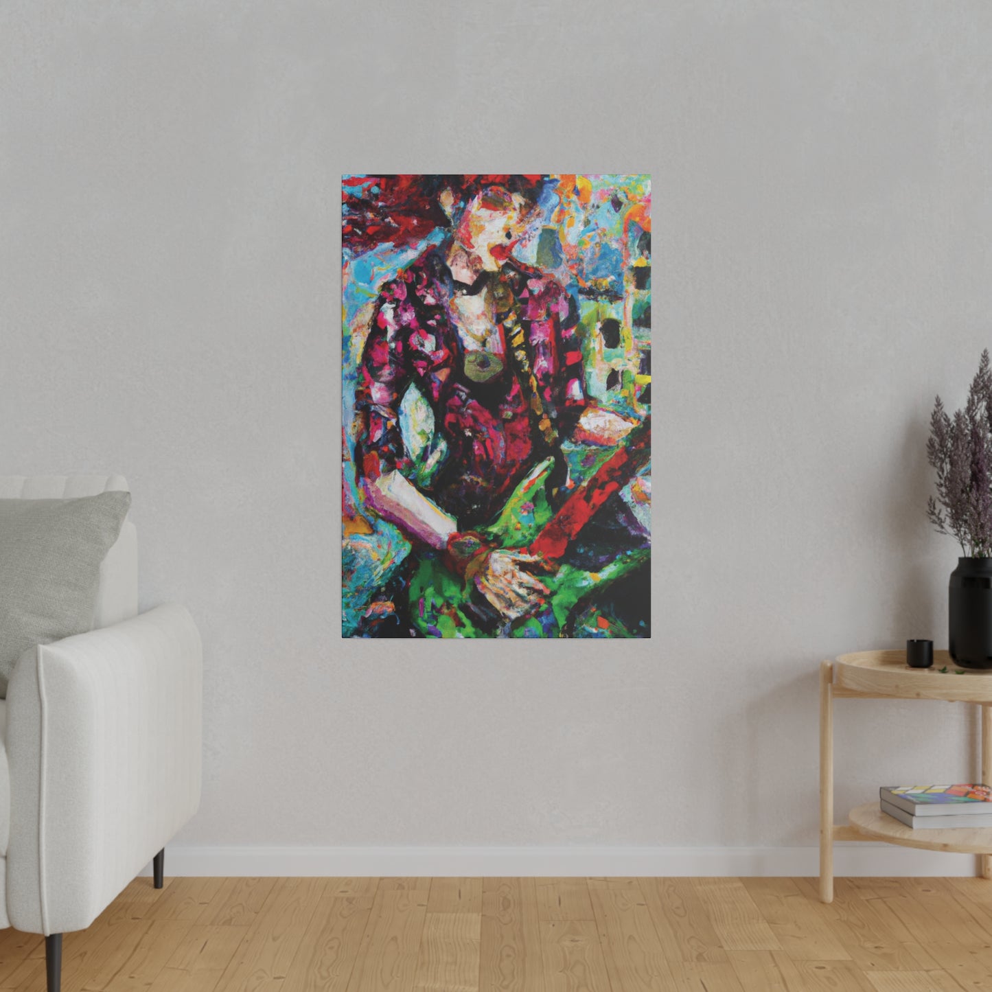 9453F - Rockstar Oil Painting Style Print | Poster | Home Decor | Wall Art | Music Art | Canvas
