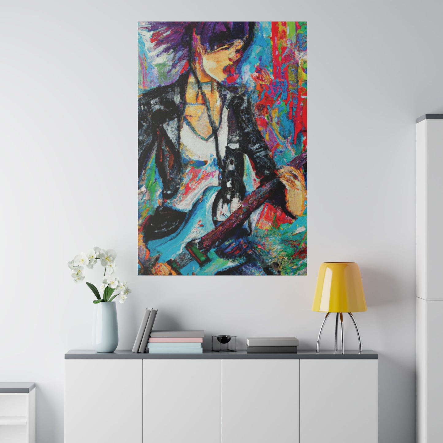 3492Z - Rockstar Oil Painting Style Print | Poster | Home Decor | Wall Art | Music Art | Canvas