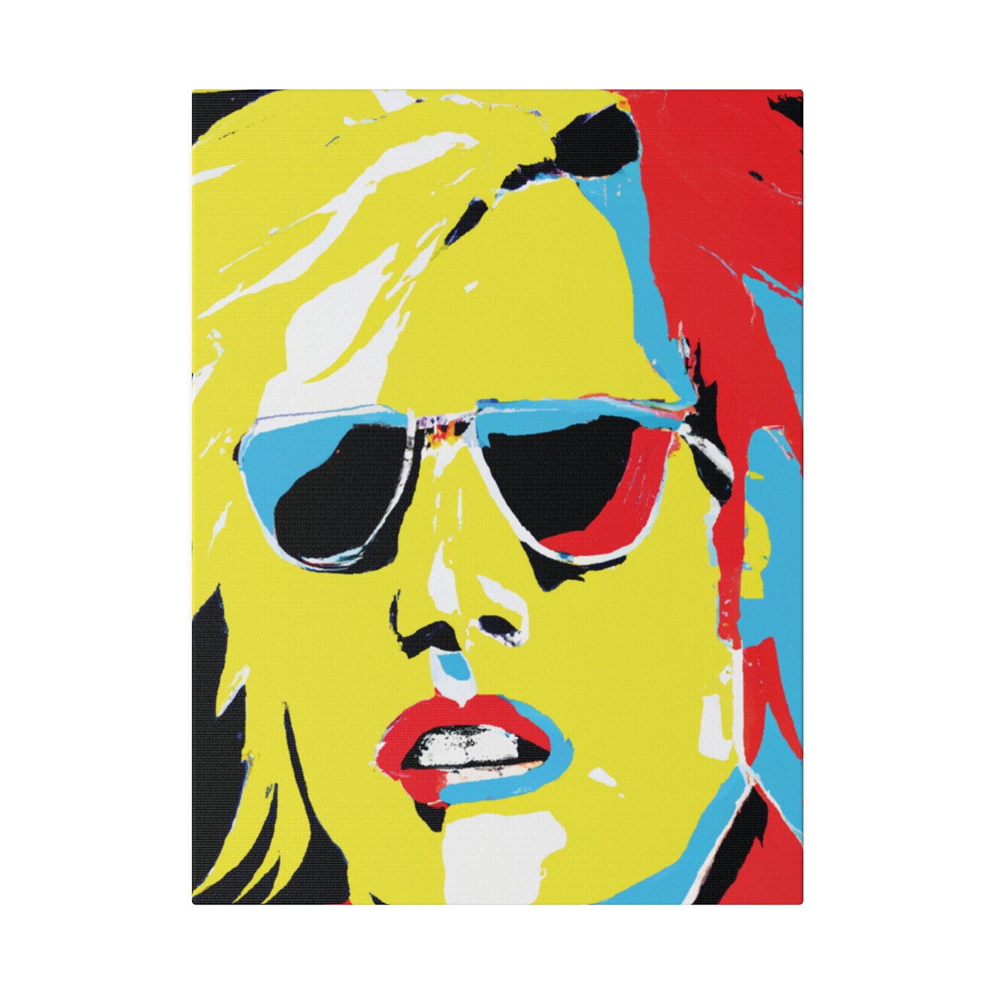 7436R - Rockstar Painting Print | Face | Abstract | Poster | Home Decor | Wall Art | Music Art | Canvas