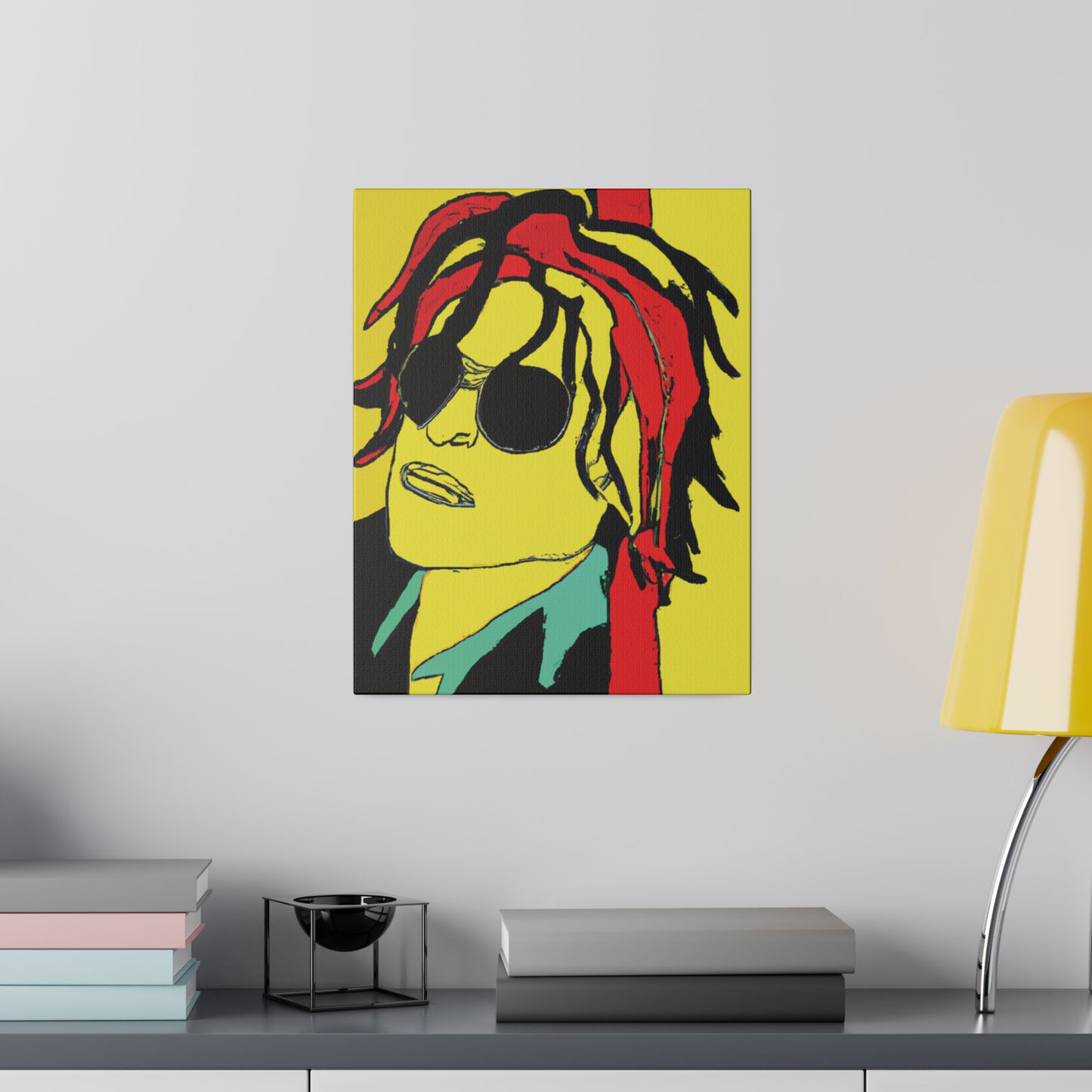 4551W - Rockstar Painting Print | Face | Abstract | Poster | Home Decor | Wall Art | Music Art | Canvas