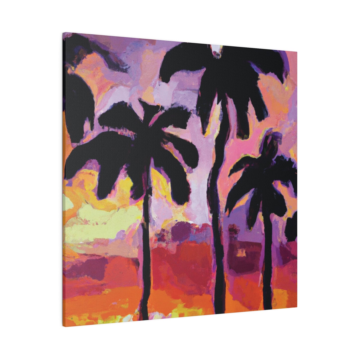 7449F - Miami Beach Sunset Painting Print | Miami | Beach | Sunset | Poster | Home Decor | Wall Art | Canvas