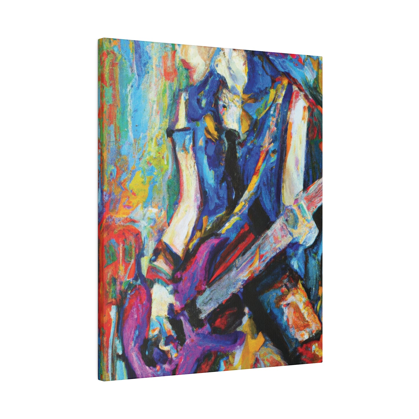 3886Z - Rockstar Oil Painting Style Print | Poster | Home Decor | Wall Art | Music Art | Canvas