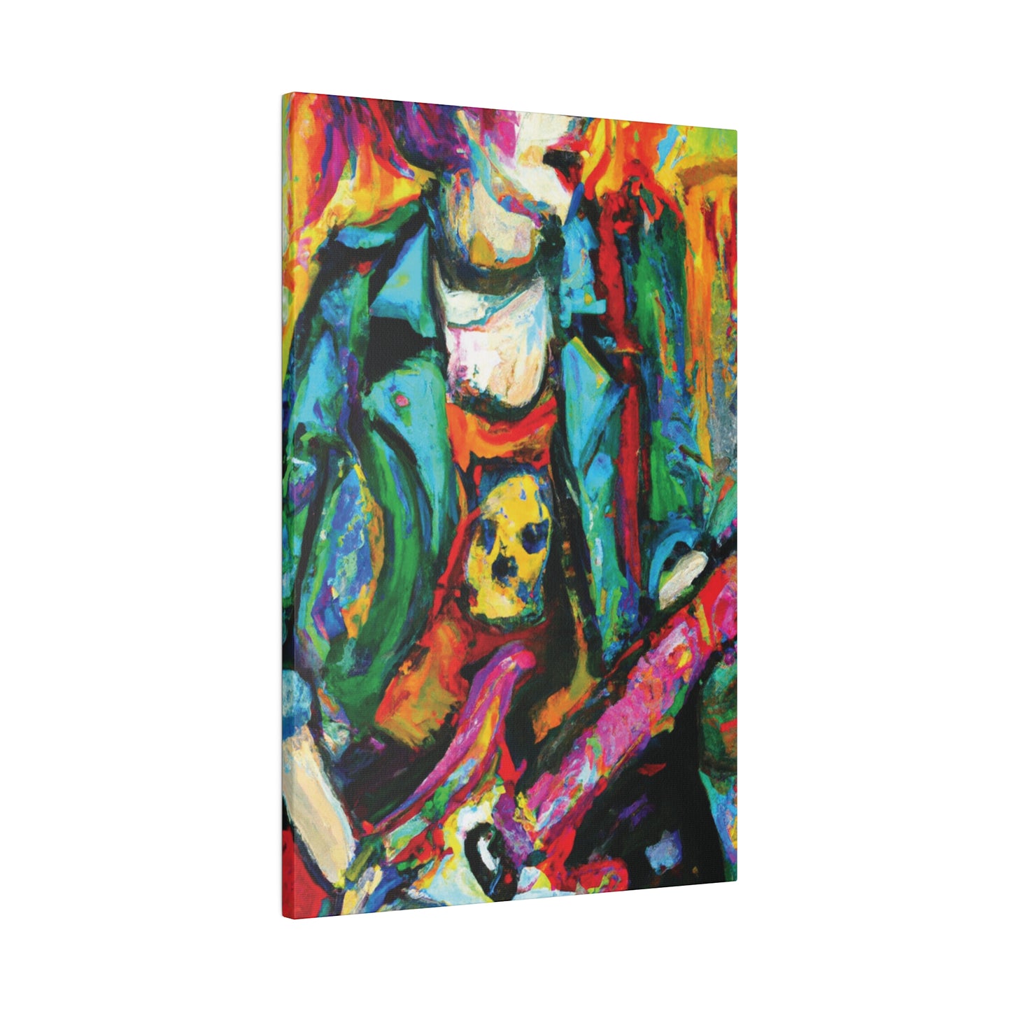 3118K - Rockstar Oil Painting Style Print | Poster | Home Decor | Wall Art | Music Art | Canvas