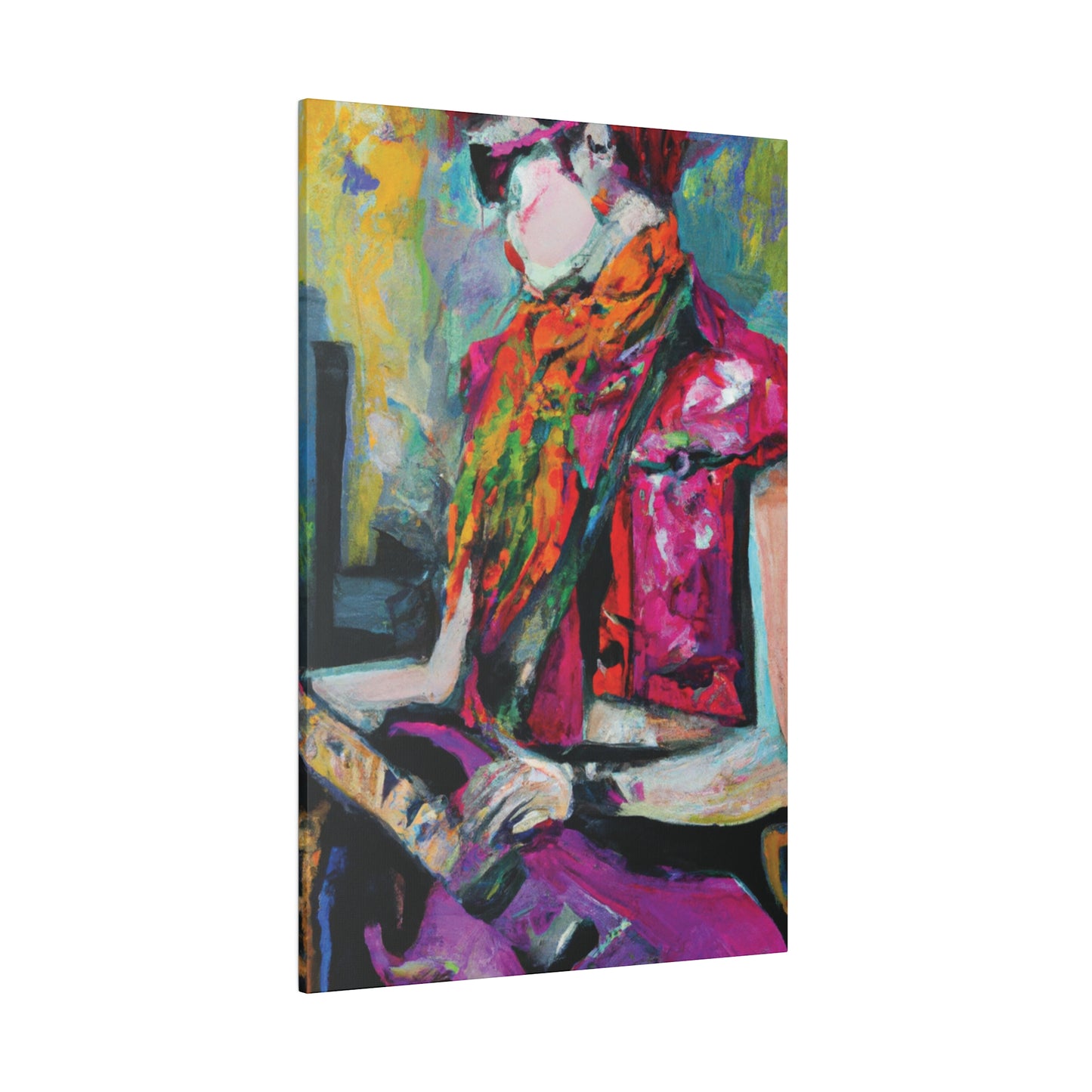 9053L - Rockstar Oil Painting Style Print | Poster | Home Decor | Wall Art | Music Art | Canvas