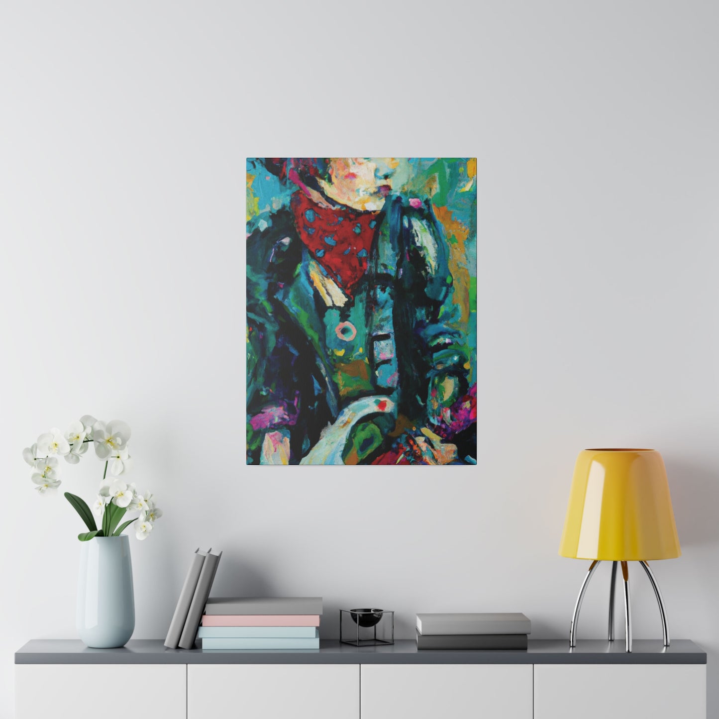 7263A - Rockstar Oil Painting Style Print | Poster | Home Decor | Wall Art | Music Art | Canvas