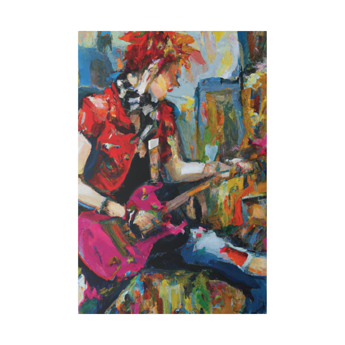 9666G - Rockstar Oil Painting Style Print | Poster | Home Decor | Wall Art | Music Art | Canvas