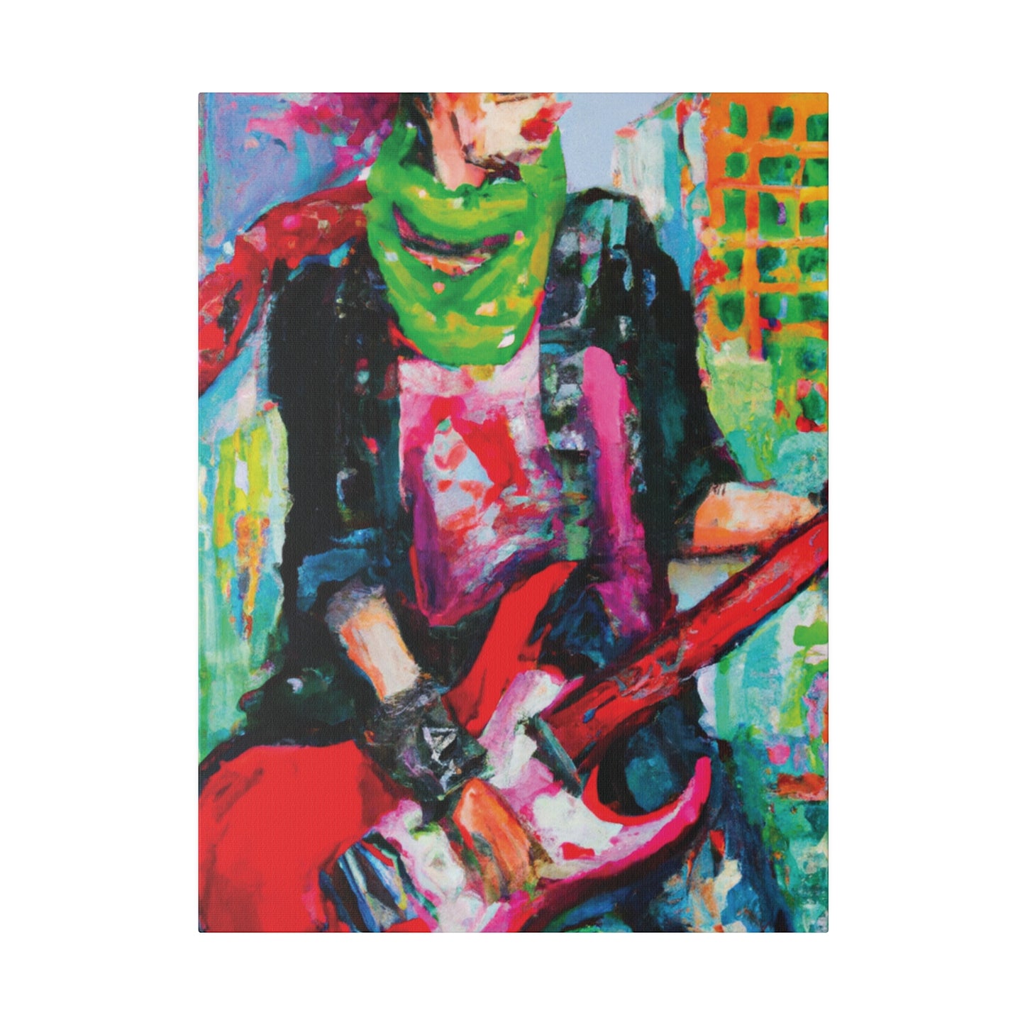 3075J - Rockstar Oil Painting Style Print | Poster | Home Decor | Wall Art | Music Art | Canvas