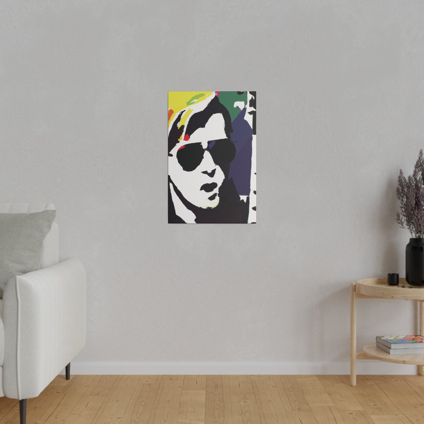 3723C - Rockstar Painting Print | Face | Abstract | Poster | Home Decor | Wall Art | Music Art | Canvas