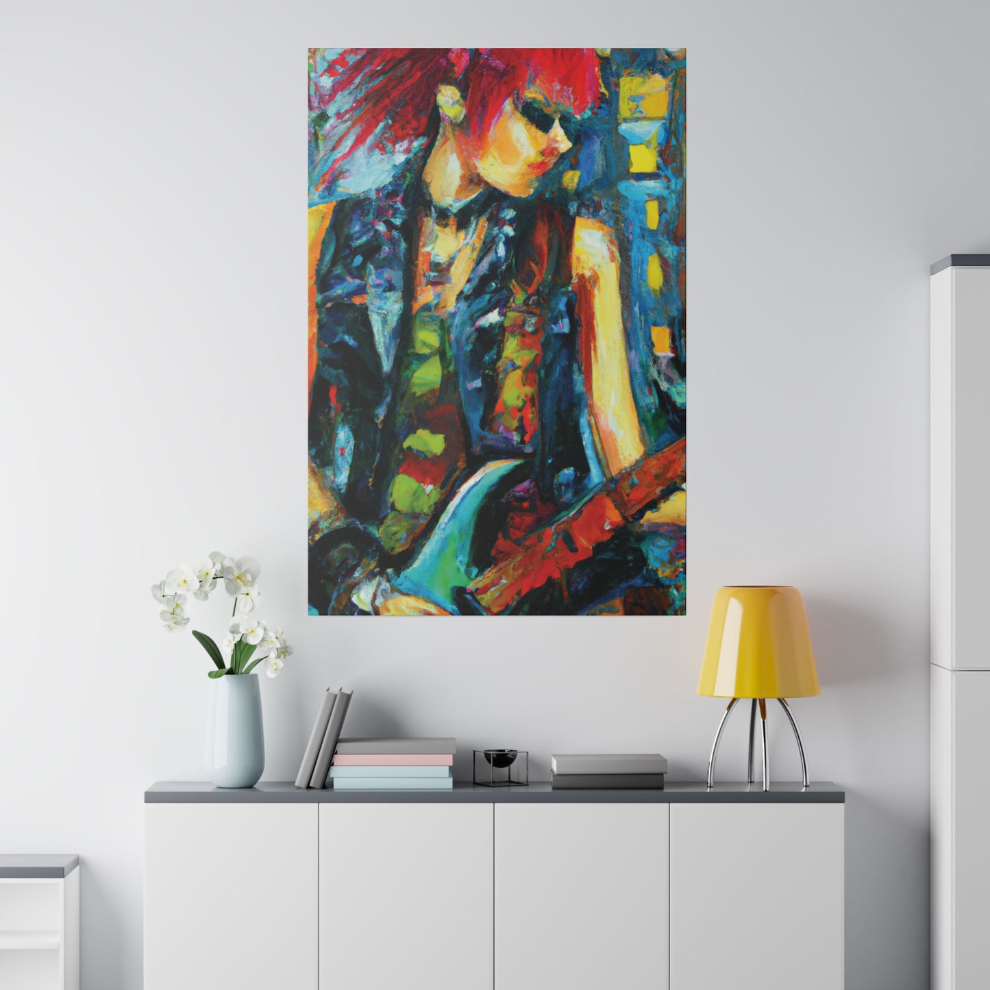 8541R - Rockstar Oil Painting Style Print | Poster | Home Decor | Wall Art | Music Art | Canvas