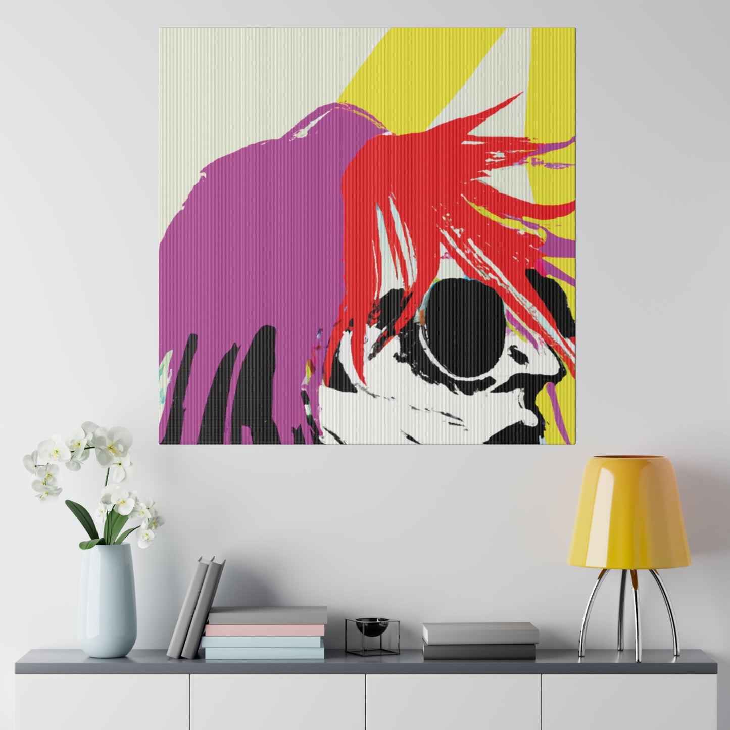 3198N - Rockstar Painting Print | Face | Abstract | Poster | Home Decor | Wall Art | Music Art | Canvas