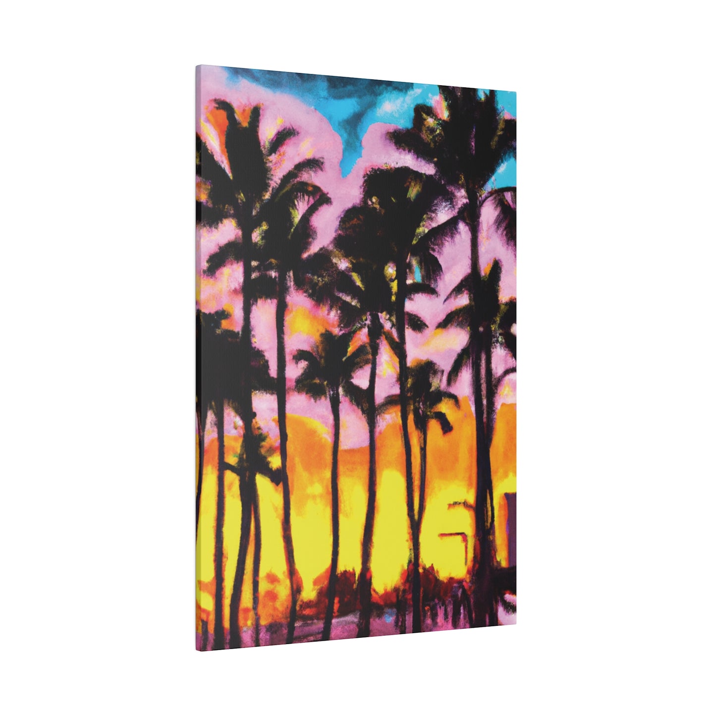 6202Q - Miami Beach Sunset Painting Print | Miami | Beach | Sunset | Poster | Home Decor | Wall Art | Canvas