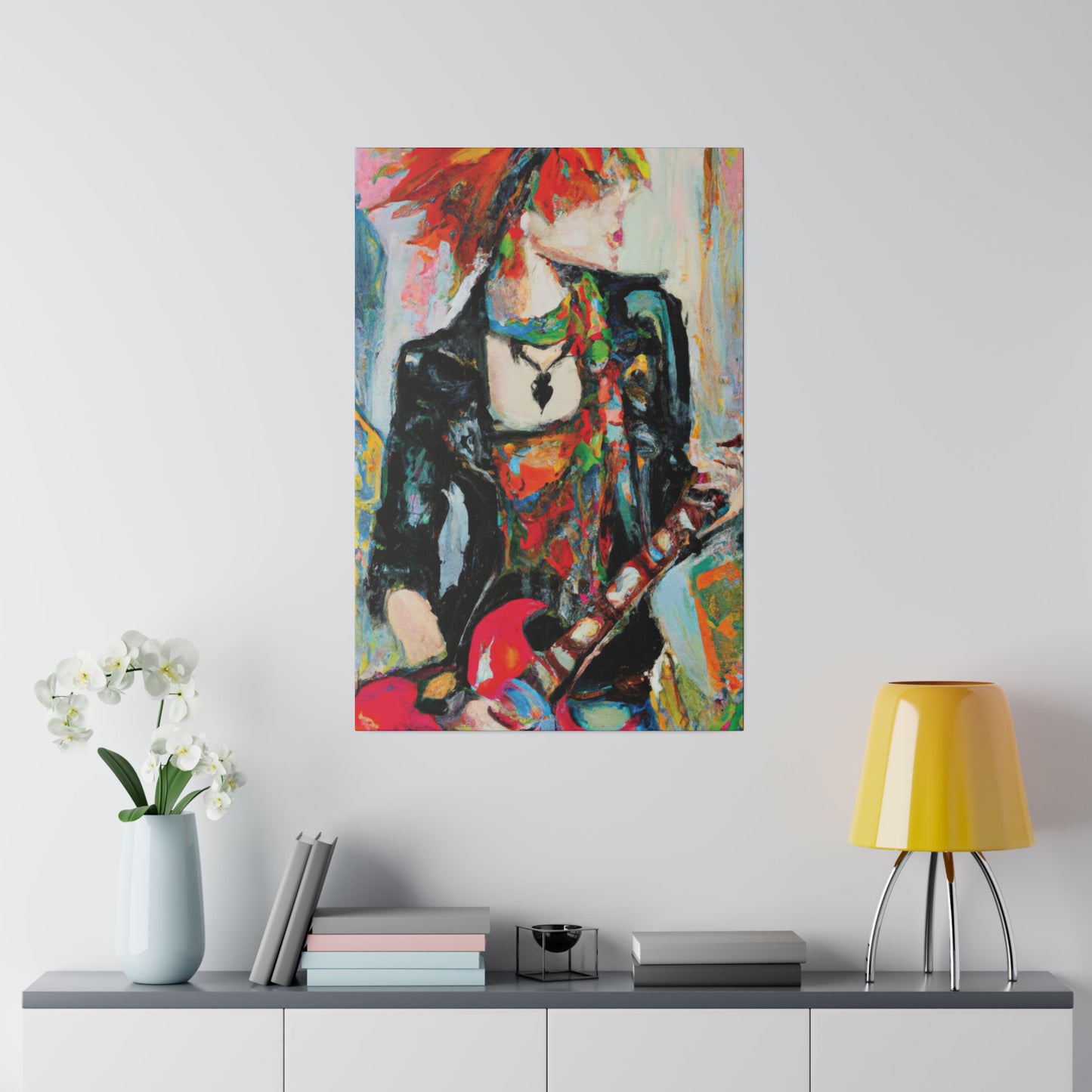 7482S - Rockstar Oil Painting Style Print | Poster | Home Decor | Wall Art | Music Art | Canvas