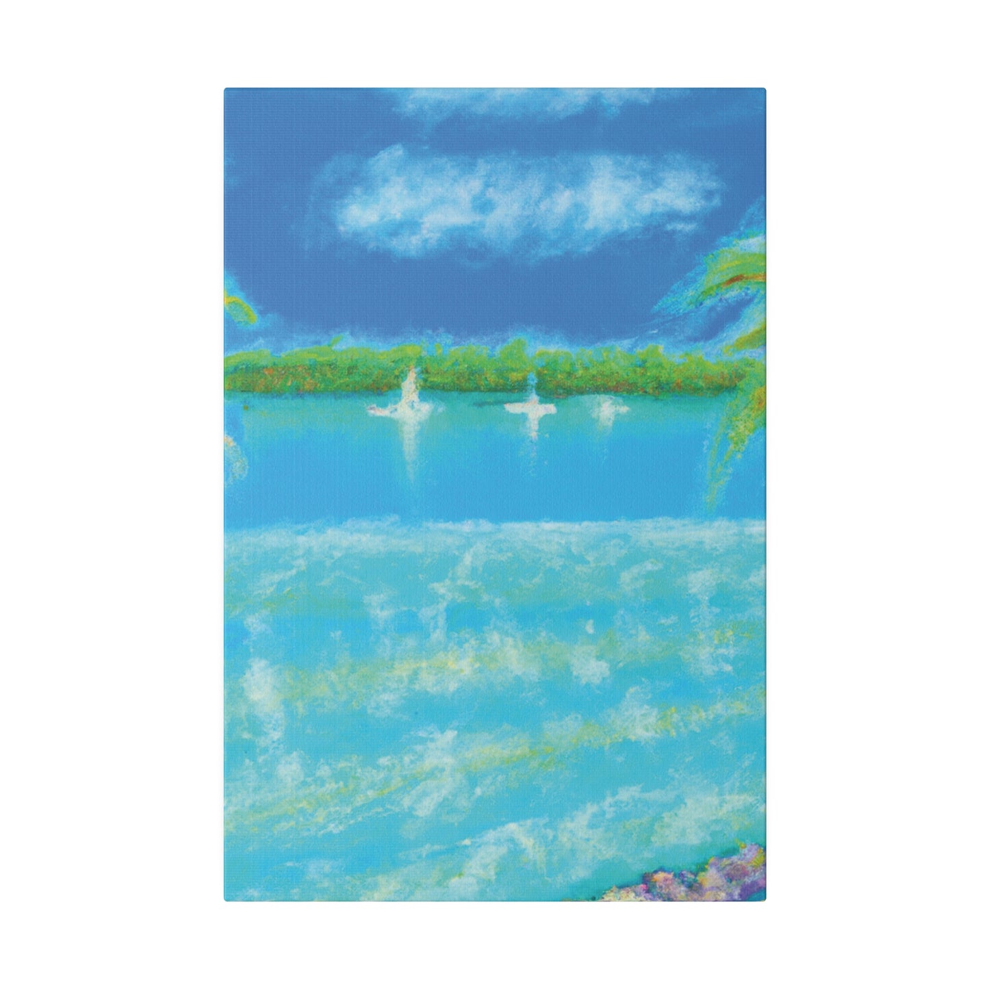 8369D - Bahamas Ocean Painting Print | Bahamas | Ocean | Beach | Poster | Home Decor | Wall Art | Canvas