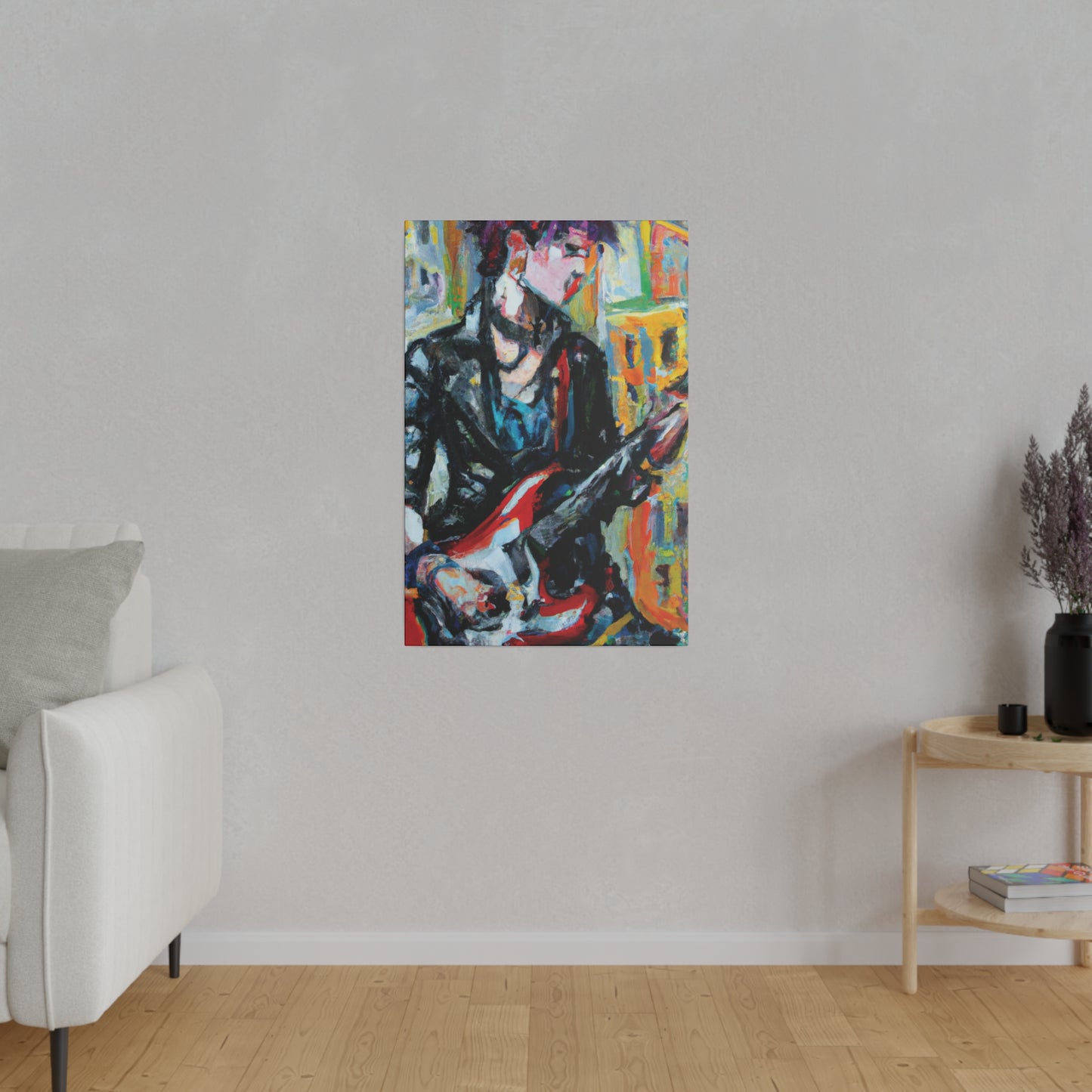 9646Q - Rockstar Oil Painting Style Print | Poster | Home Decor | Wall Art | Music Art | Canvas