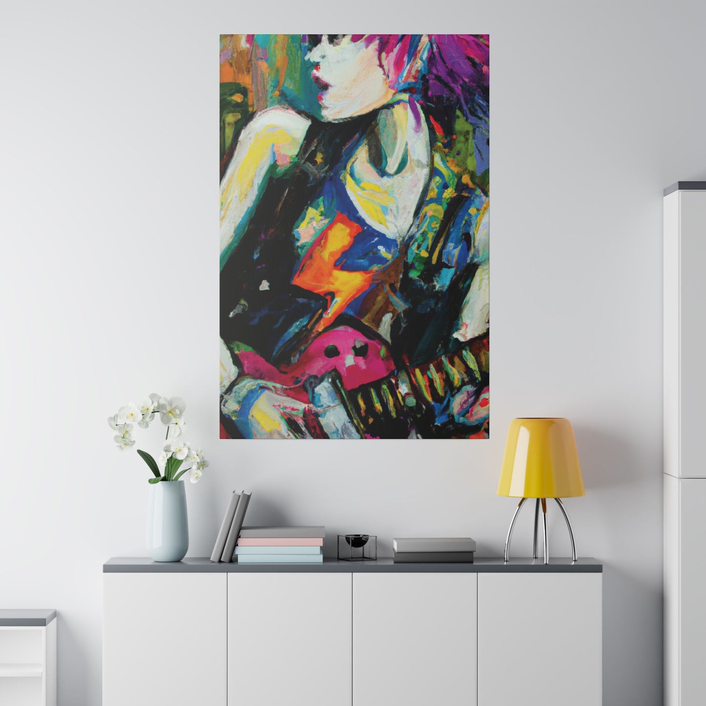 4327X - Rockstar Oil Painting Style Print | Poster | Home Decor | Wall Art | Music Art | Canvas