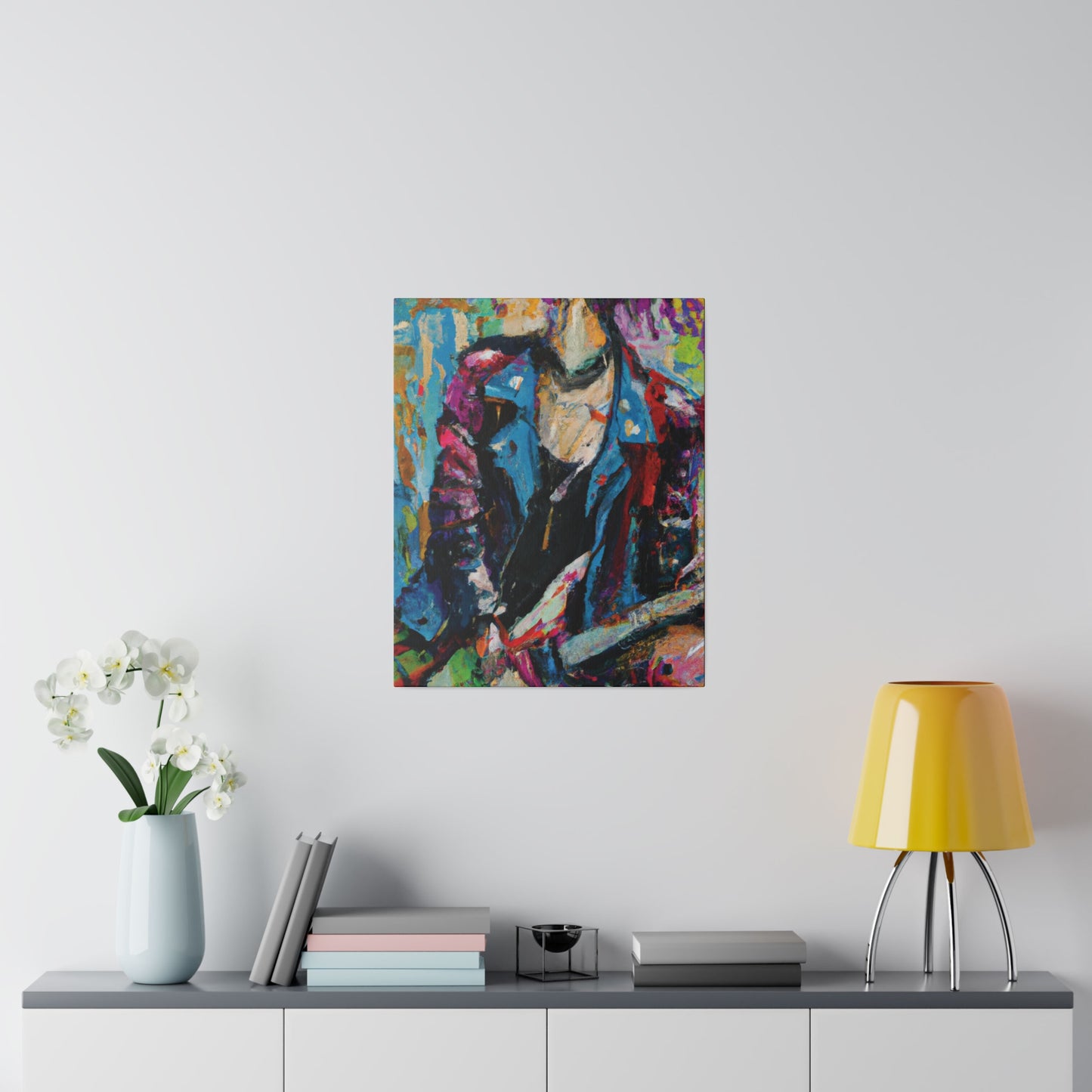 9653F - Rockstar Oil Painting Style Print | Poster | Home Decor | Wall Art | Music Art | Canvas